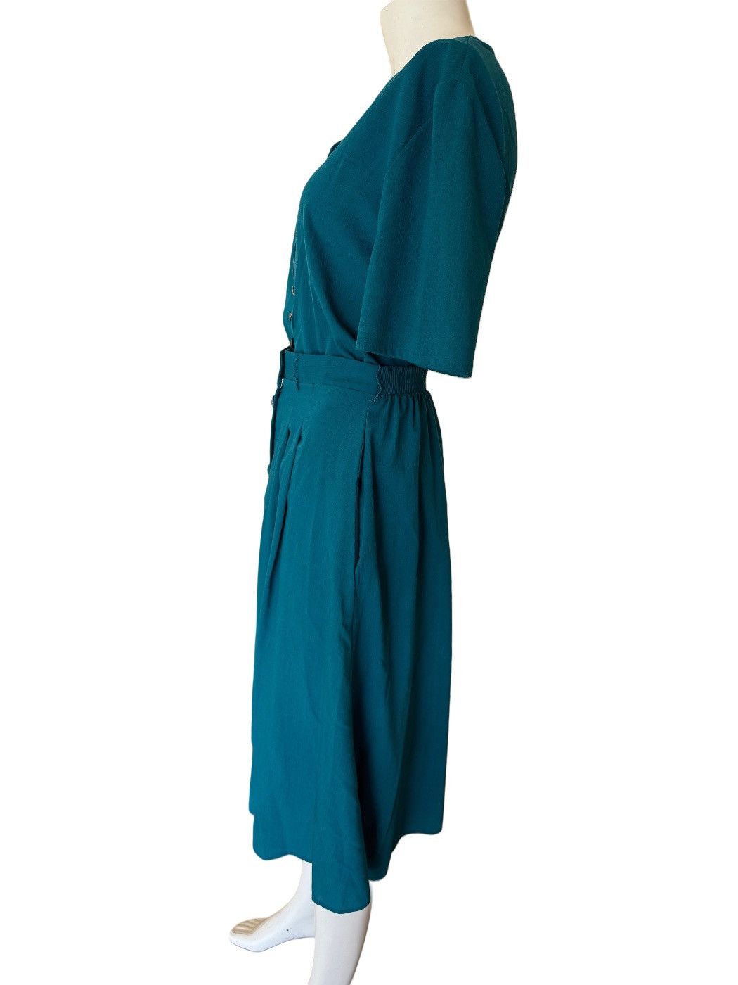 Vintage Michelle Leslie women’s vintage 90s set skirt button up pine Size 30" / US 8 / IT 44 - 4 Thumbnail