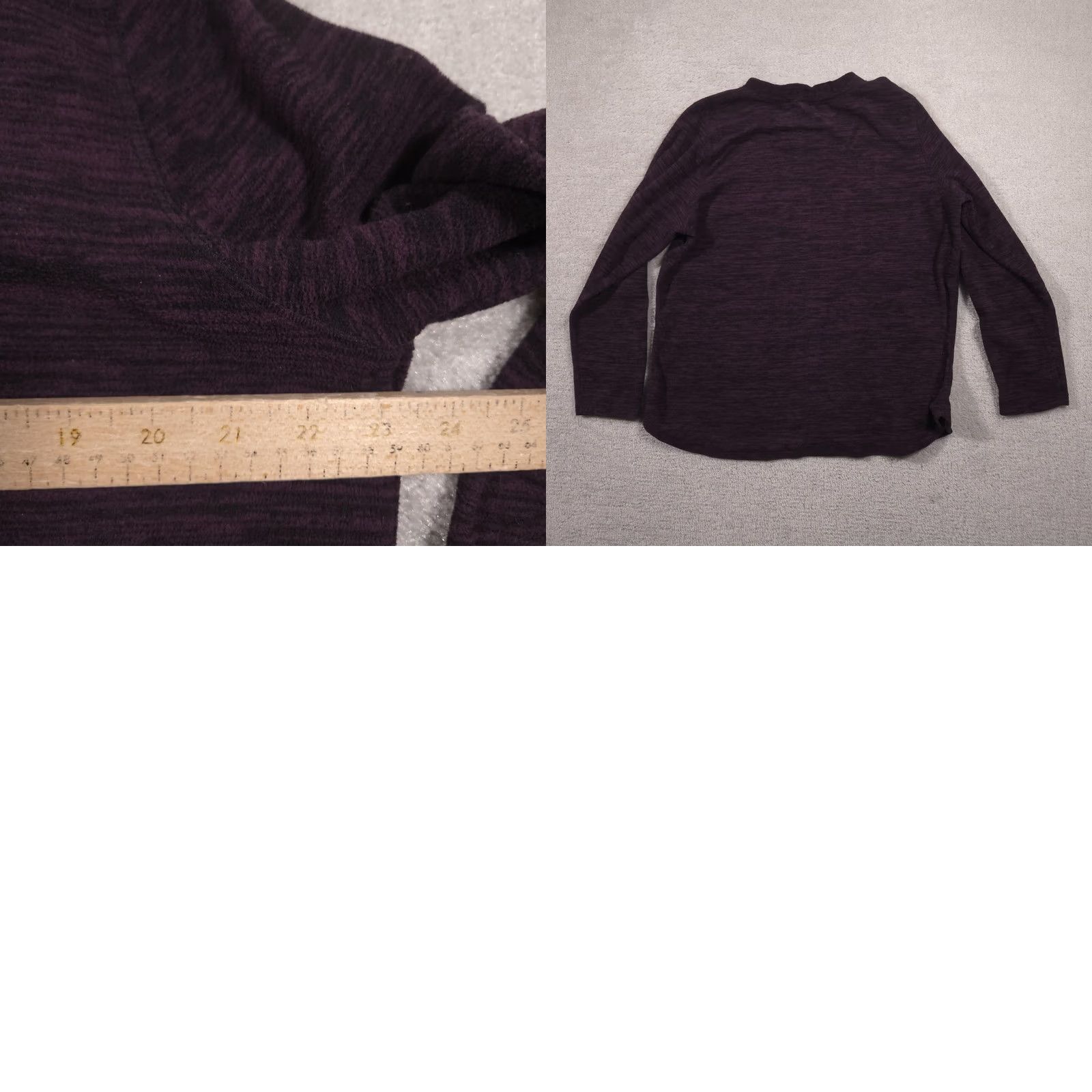 Vintage St. John's Bay Sweater Womens XL Purple Fleece V-Neck Pullover Solid Soft Size XL / US 12-14 / IT 48-50 - 8 Thumbnail