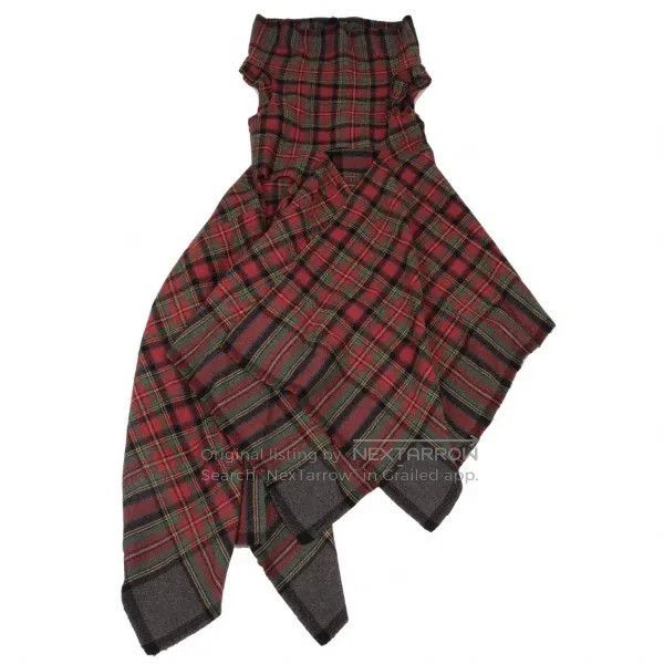 Comme des Garcons Comme des Garcons Red Retro Plaid Long Vest Size S / US 4 / IT 40 - 3 Thumbnail