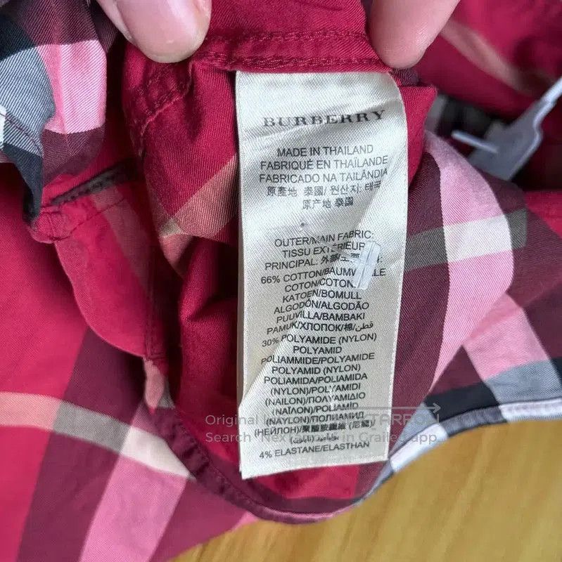 Burberry Burberry Red Cotton Men's Shirt. Size US M / EU 48-50 / 2 - 6 Thumbnail