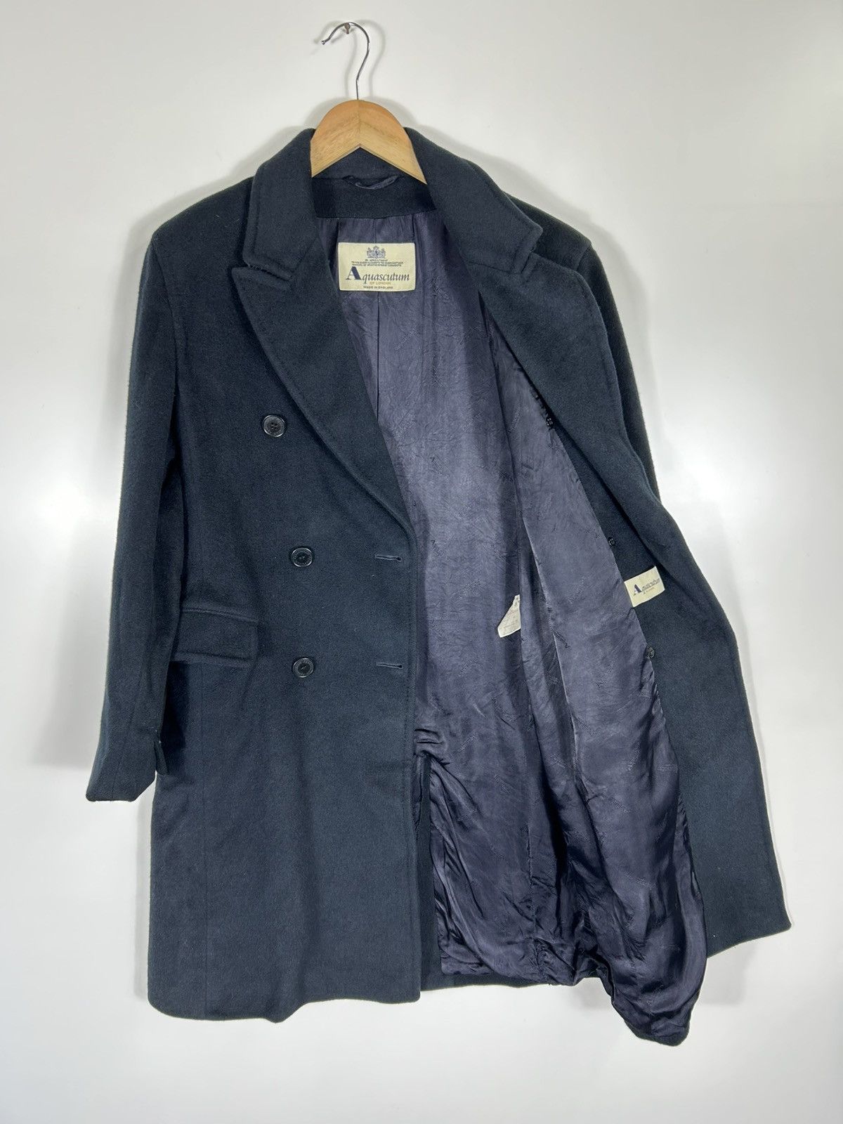 Aquascutum ⚡️Vintage Aquascutum London Wool Double Breast Coat Jacket Size US S / EU 44-46 / 1 - 8 Thumbnail