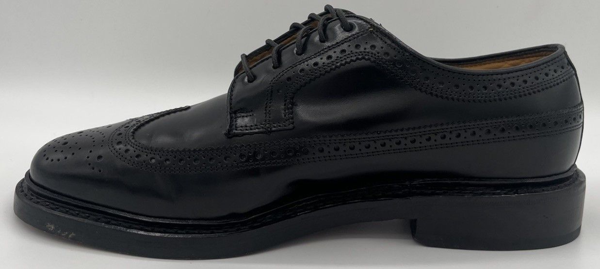 Florsheim Vtg Florsheim Royal Imperial Black Leather Derby Size 6.5 3E Size US 6.5 / EU 39-40 - 8 Thumbnail
