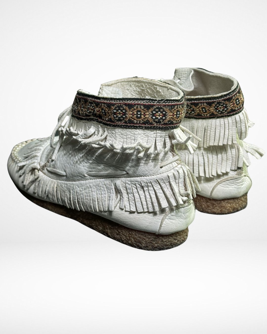 Number (N)ine × Takahiromiyashita The Soloist. F/W 2008 Navaho Fringed Desert Moccasin Boots Size US 9 / EU 42 - 5 Thumbnail