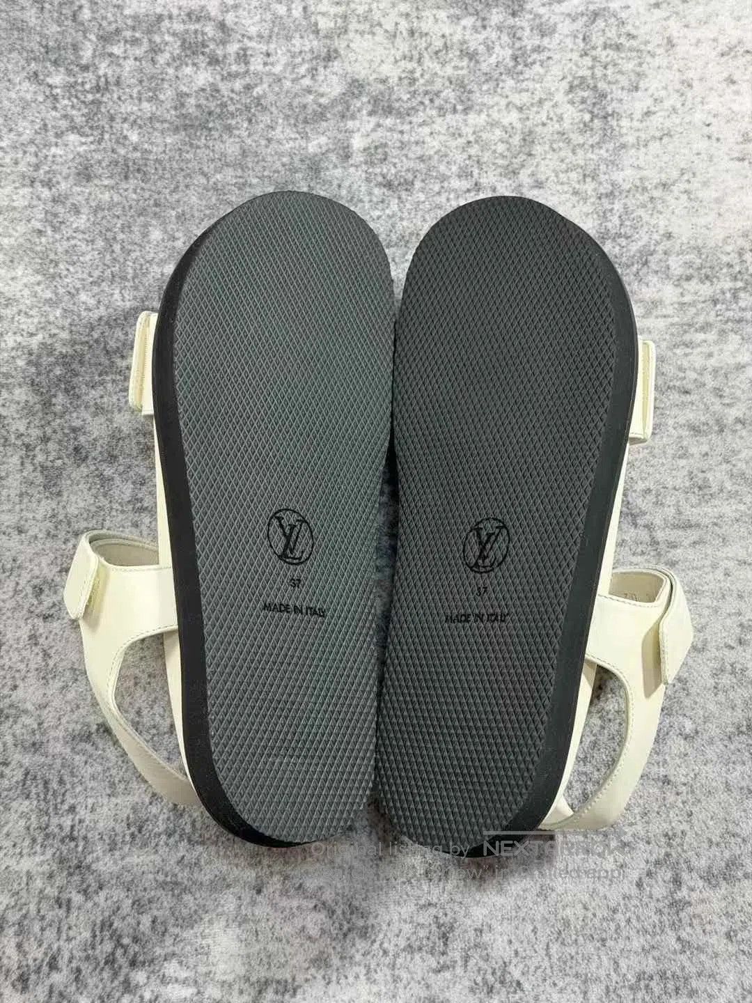 Louis Vuitton Louis Vuitton White Gold Logo Velcro Sandals. Size US 6 / IT 36 - 4 Thumbnail