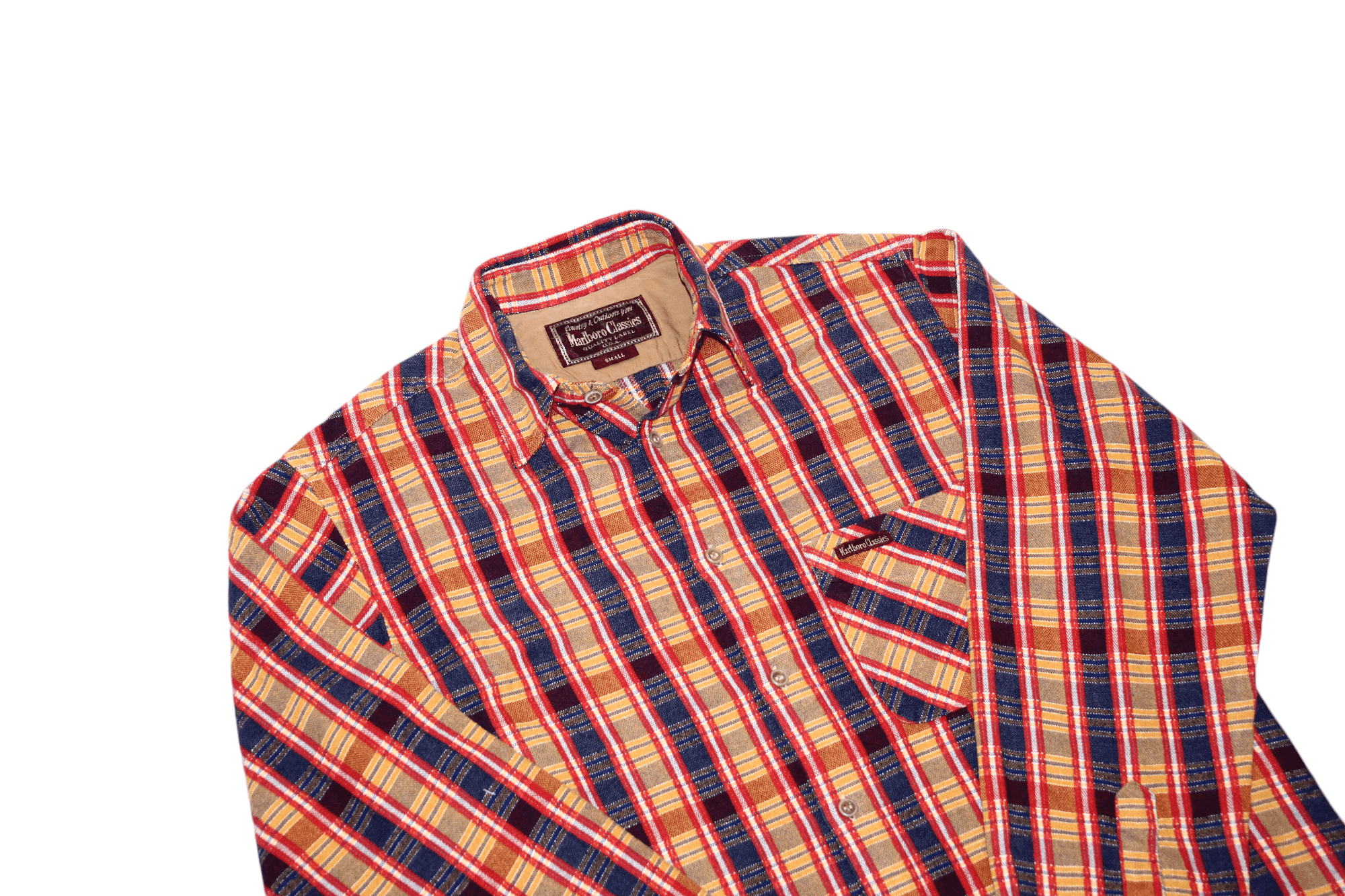 Marlboro Y2k Marlboro Classics Plaid Check Rugged Flannel Shirt Size US S / EU 44-46 / 1 - 10 Thumbnail