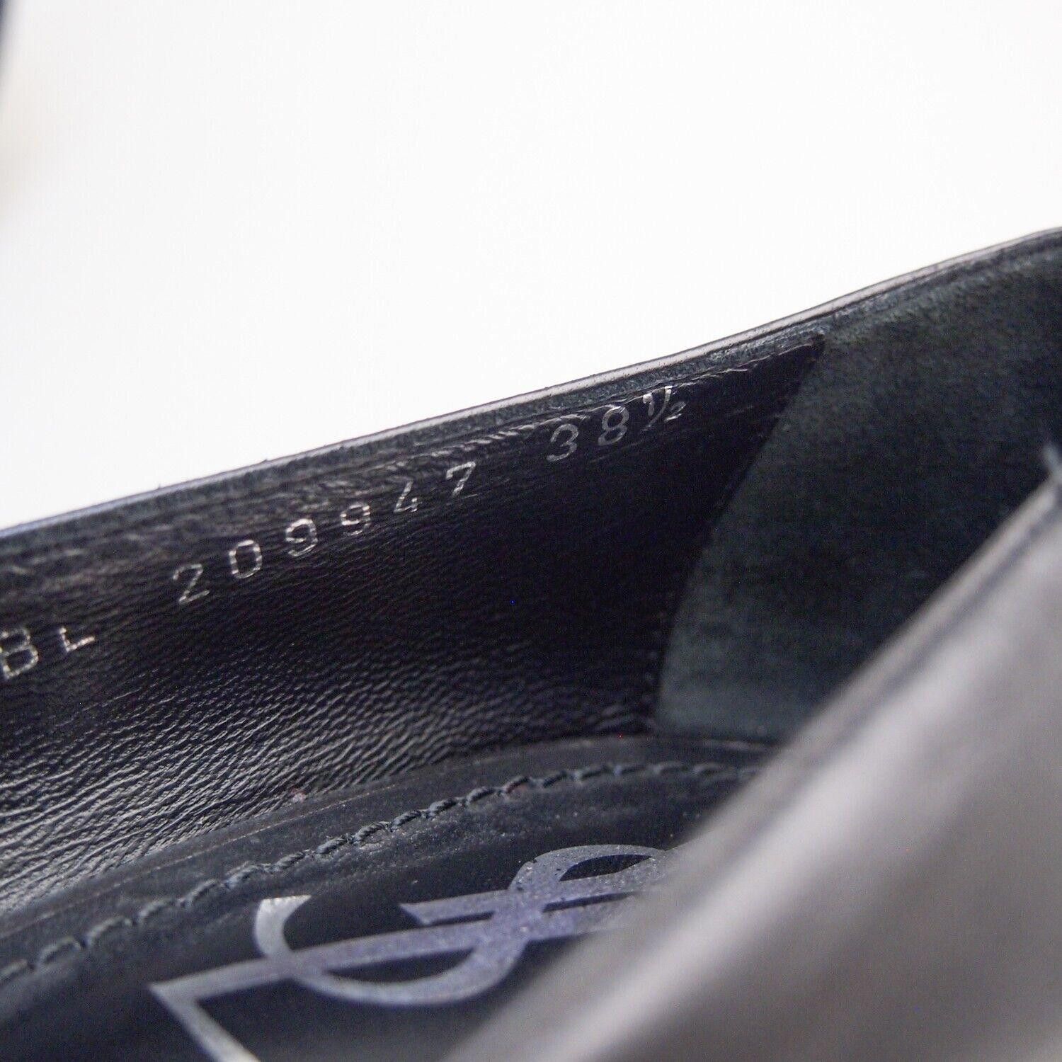 Yves Saint Laurent YSL Saint Laurent Tribdoo Heels Black Leather US 8.5 EU 38.5 Size US 8.5 / IT 38.5 - 10 Thumbnail