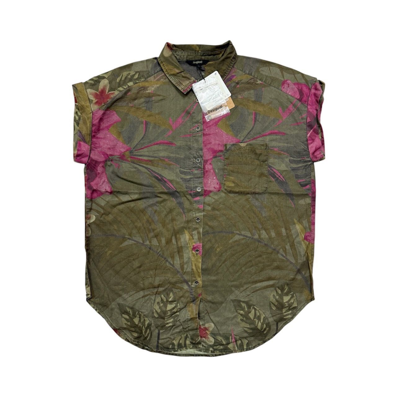 Desigual Desiqual Tencel Tropical Shirt “Rous” Size L / US 10 / IT 46 - 1 Thumbnail