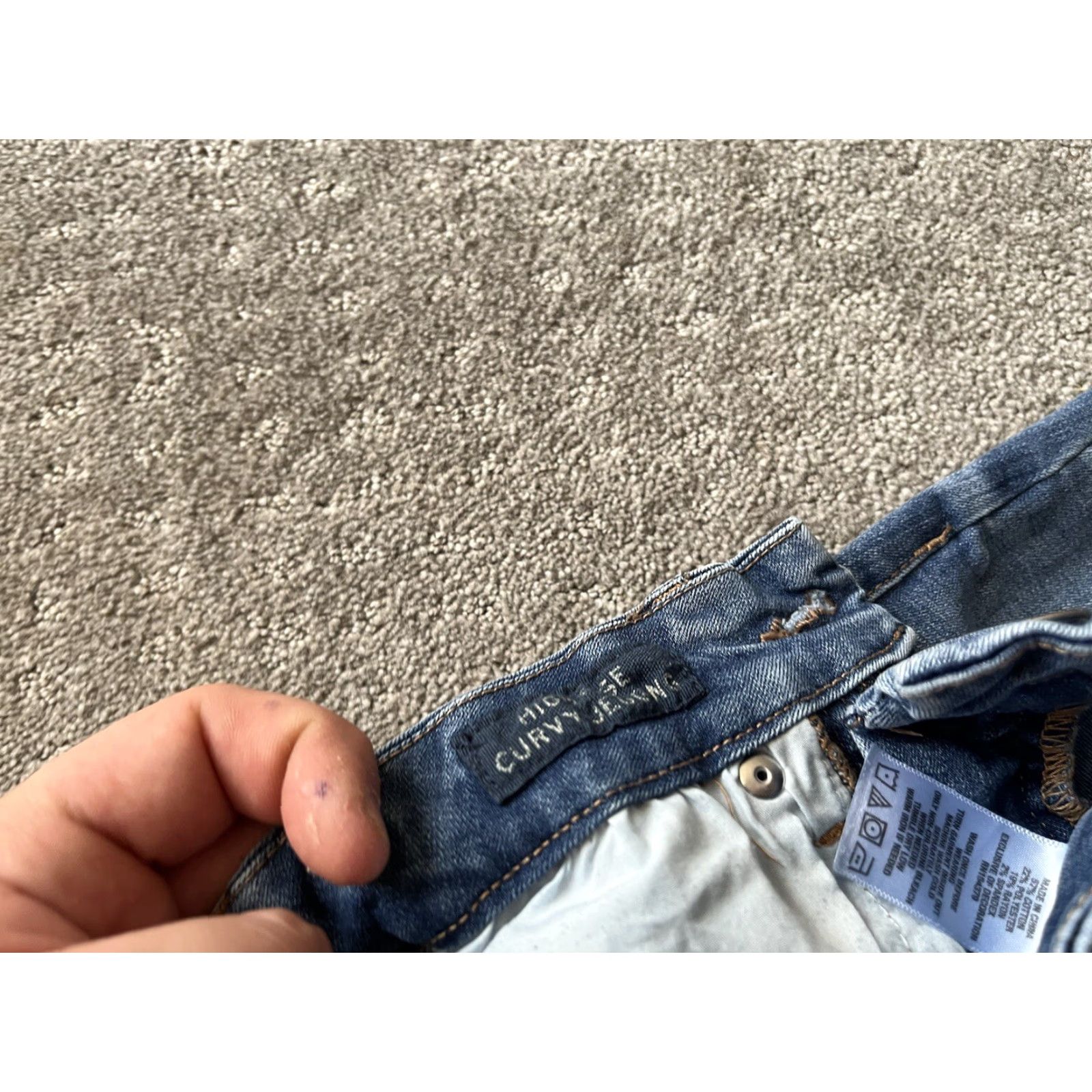 Vintage Aéropostale Jeans 00 Hi Rise Distressed Stretch Denim 5-Pocket Blue Regular Womens Size 24" / US 00 / IT 34 - 7 Thumbnail