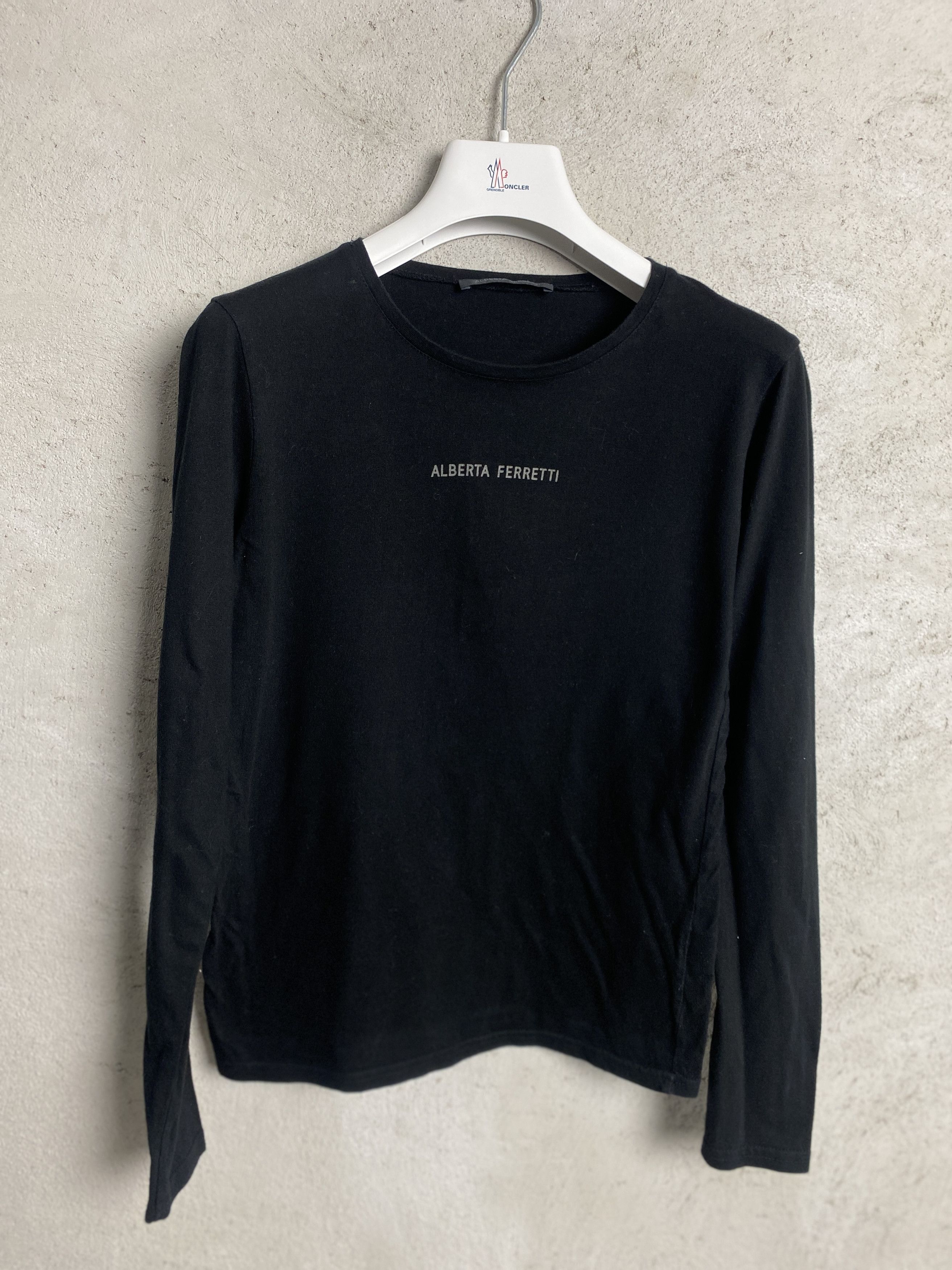 Alberta Feretti big logo long sleeve t-shirt tee
