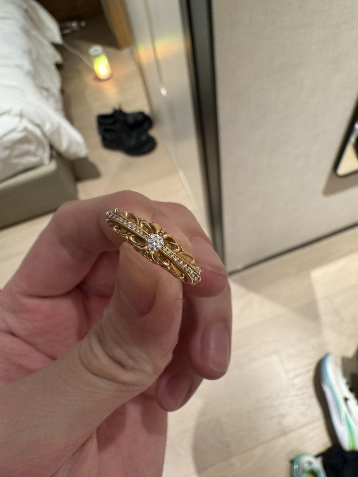 Chrome Hearts Chrome Hearts 22k Floral Ring with Diamonds Size ONE SIZE - 12 Thumbnail
