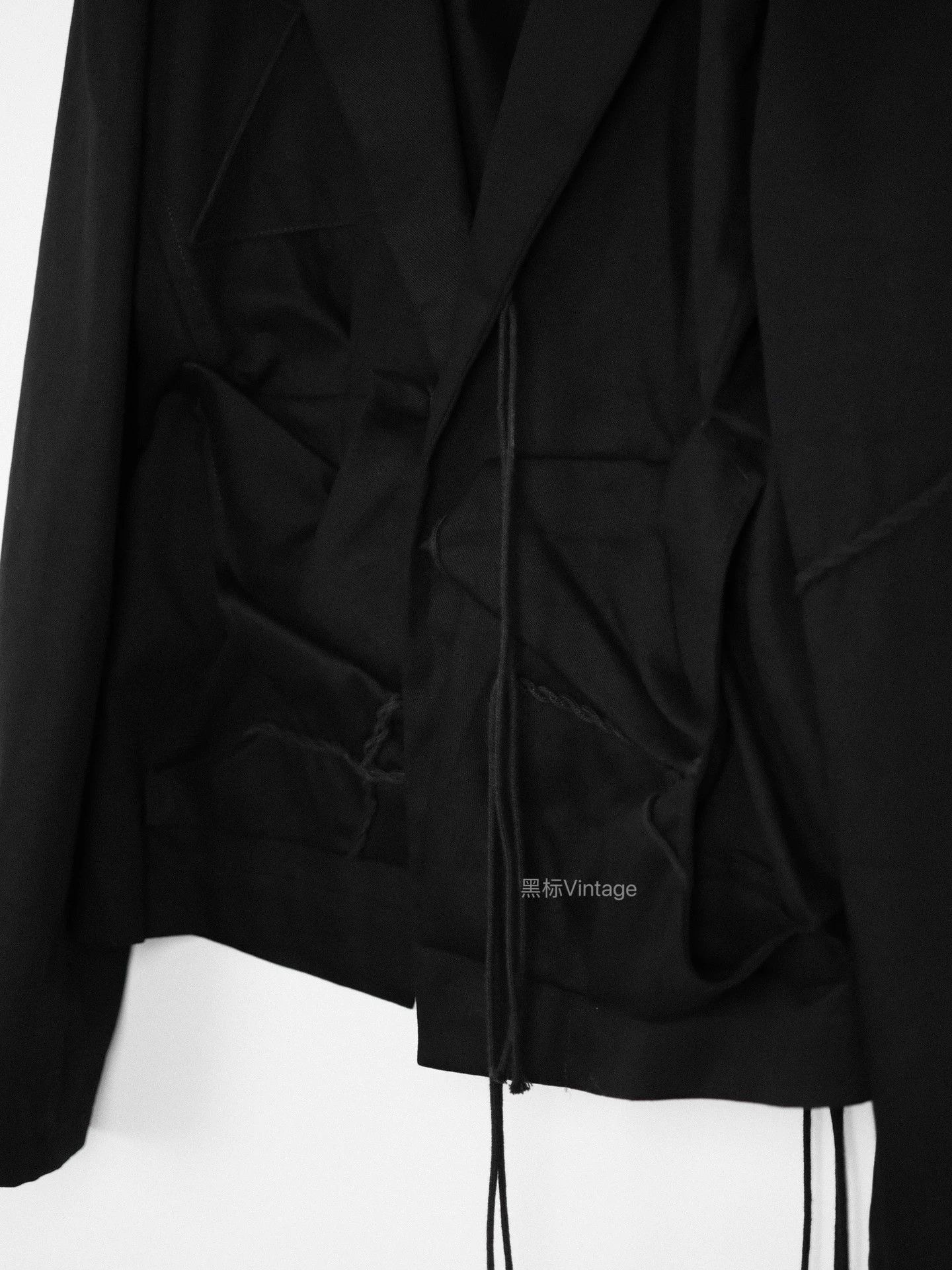 Yohji Yamamoto Yohji 22ss Vtg Decon Asym Twisted Cord Blazer Women's Size S / US 4 / IT 40 - 4 Thumbnail