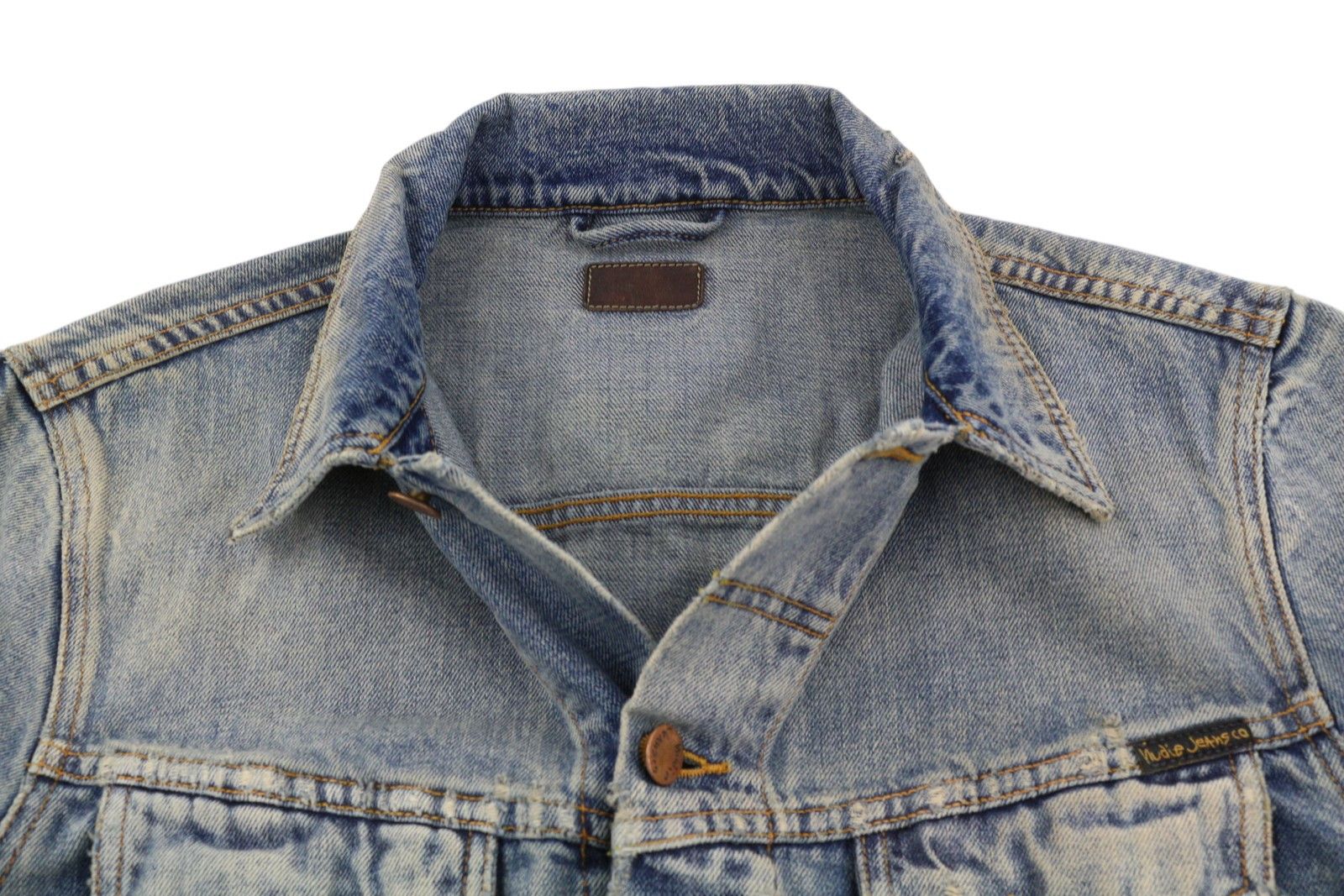 Nudie Jeans BILLY M Shimmering Indigo Faded Ripped Distress Logo 85904 Size US M / EU 48-50 / 2 - 3 Thumbnail
