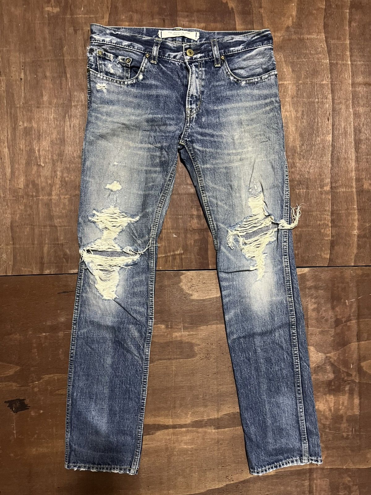 Japanese Brand Y2k only anarchist are pretty faded mud wash distressed Size 29" - 1 Thumbnail