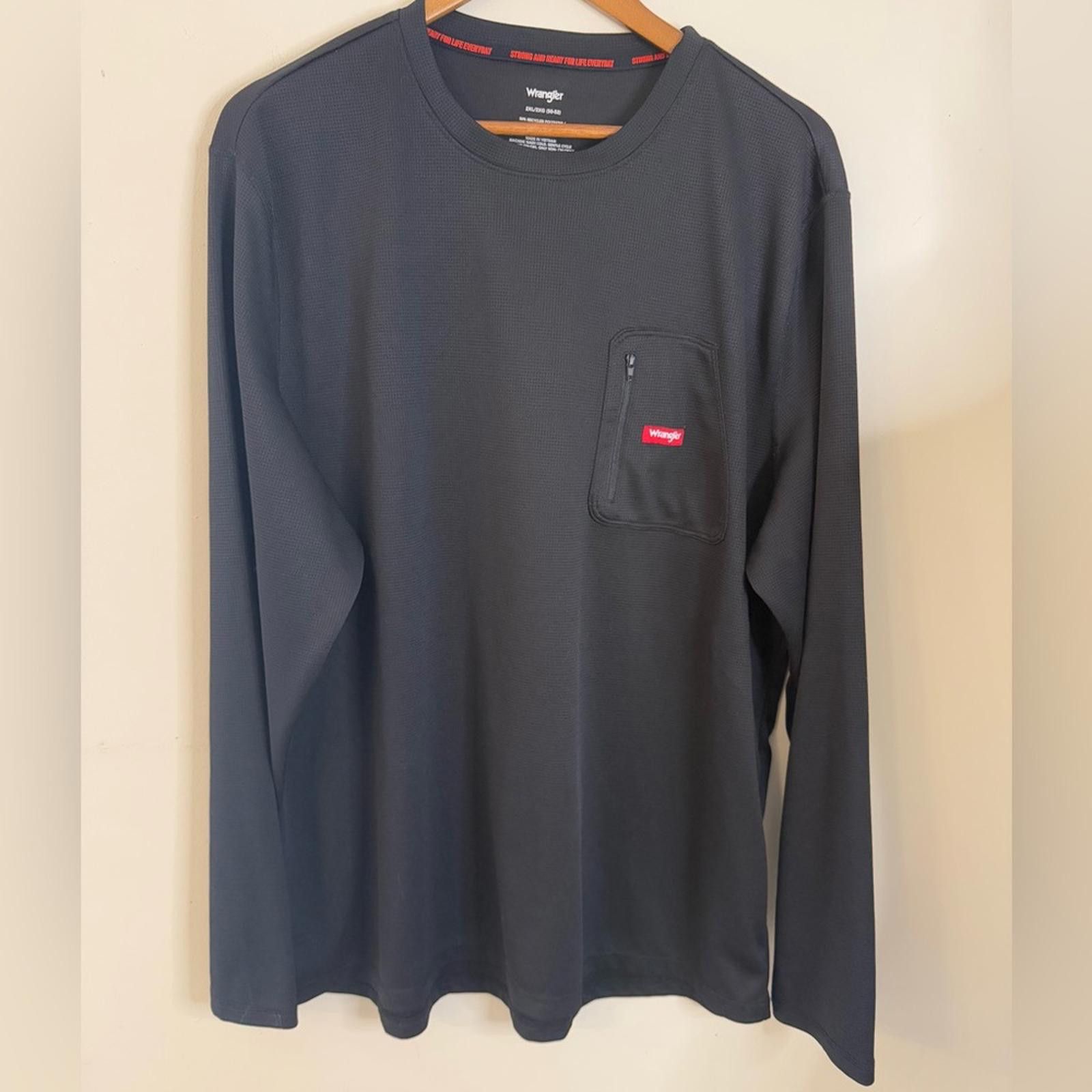 Wrangler Wrangler waffled black long sleeve shirt SZ 2XL Size US XXL / EU 58 / 5 - 1 Thumbnail