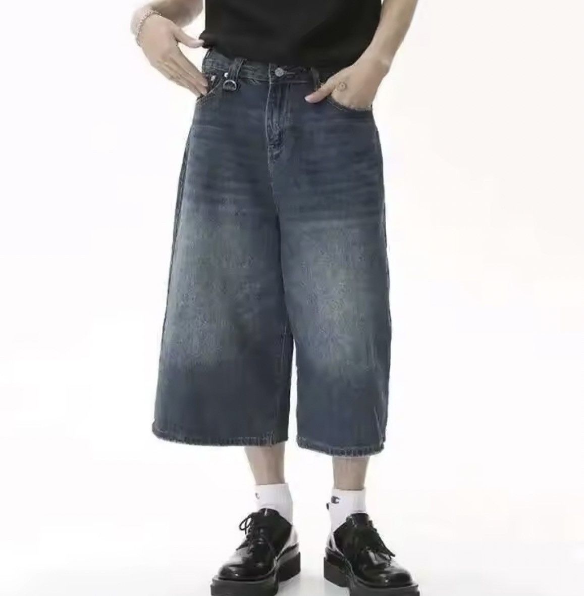 Japanese Brand Wide Leg Baggy Jeans Denim Size US 29 - 2 Thumbnail