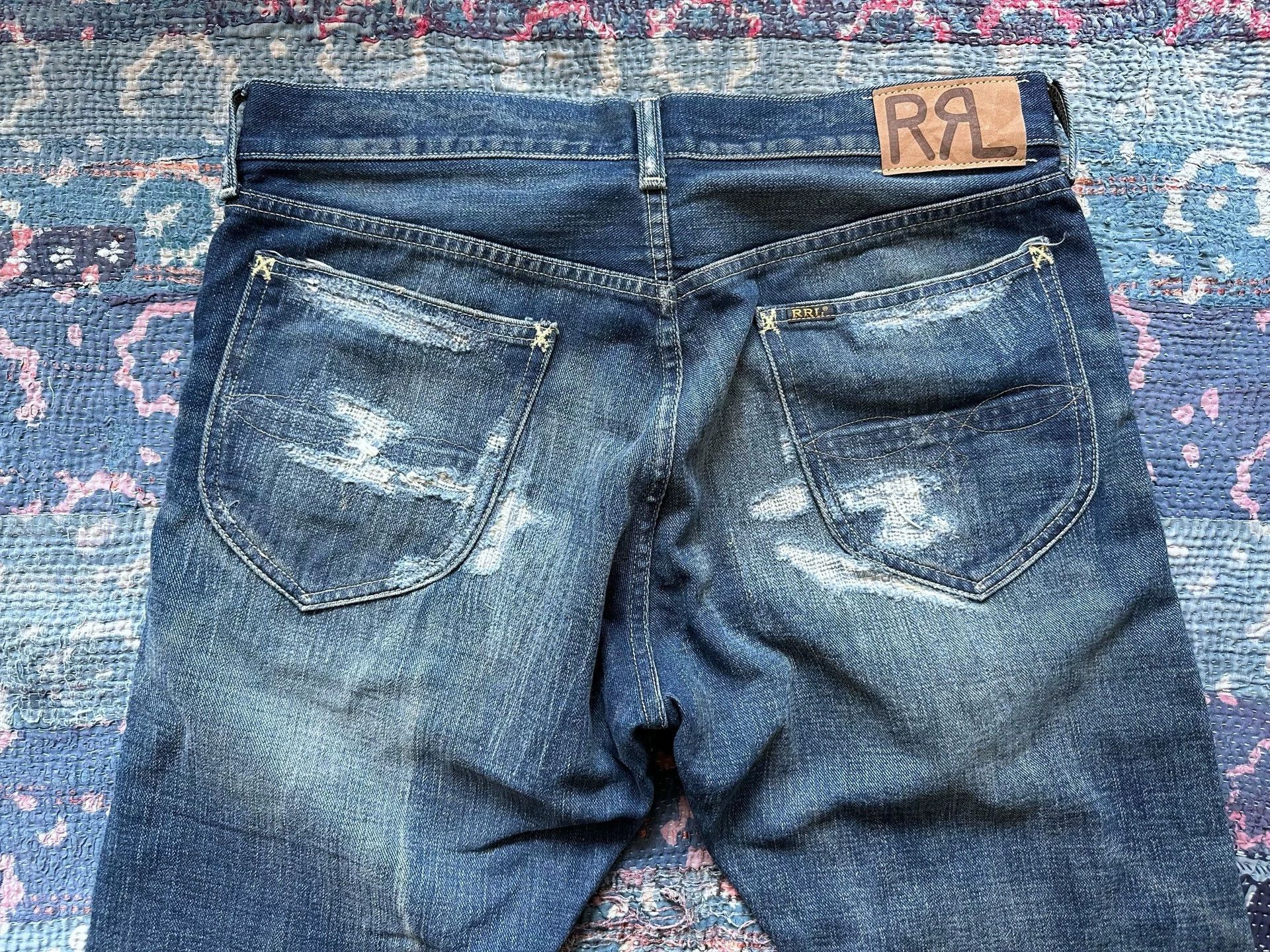 RRL Ralph Lauren RRL Distressed Washed Jeans 32x34 9.8/10 Size US 32 / EU 48 - 5 Thumbnail