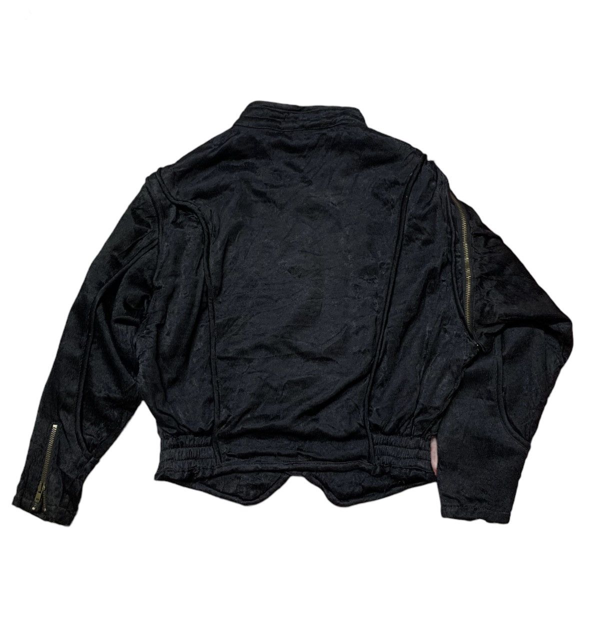 Japanese Brand Durban Intermezzo Eggshell Cropped Avantgarde Bomber Jacket Size US M / EU 48-50 / 2 - 2 Thumbnail
