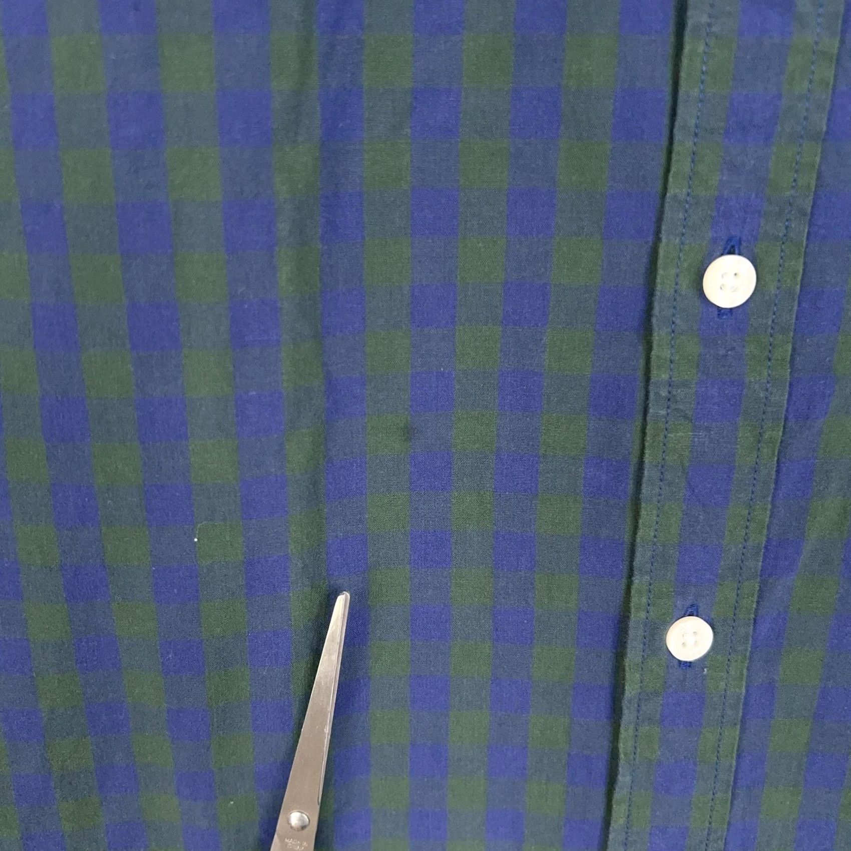 J.Crew J.CREW Shirt Mens Large Blue Green Gingham Plaid Button-Down Collar Pocket Casual Preppy Size US L / EU 52-54 / 3 - 5 Thumbnail