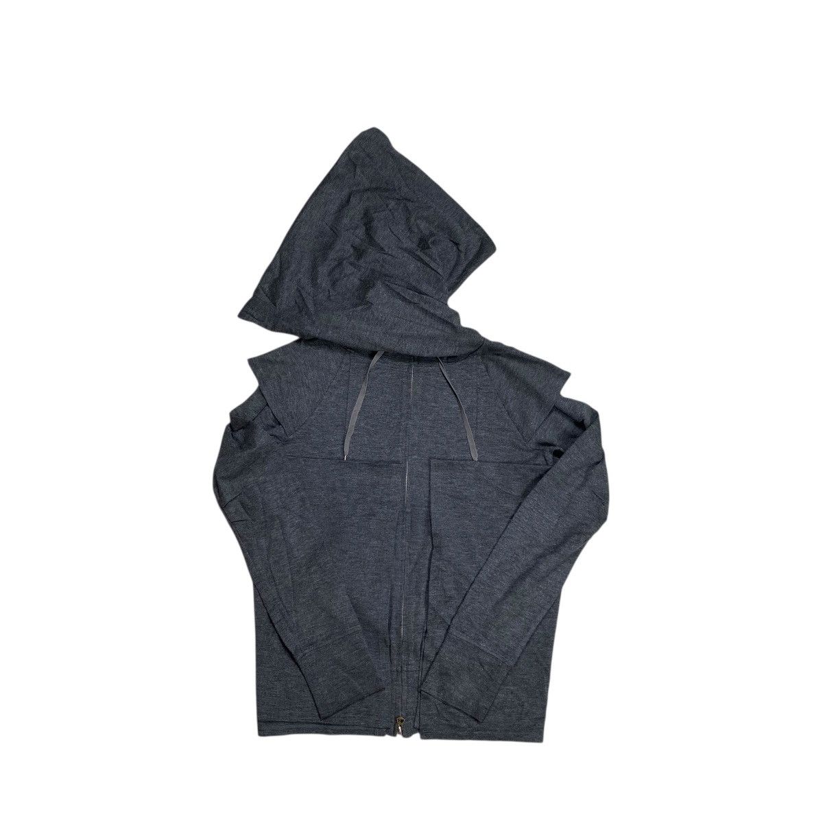 Marithe + Francois Girbaud Rare MFG Batwing Two-Way Zip Hoodie Size US L / EU 52-54 / 3 - 6 Thumbnail