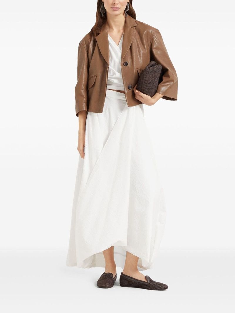Brunello Cucinelli o1la1rc1a0326 Monili-Embellished Blouse in White Size S / US 4 / IT 40 - 6 Thumbnail