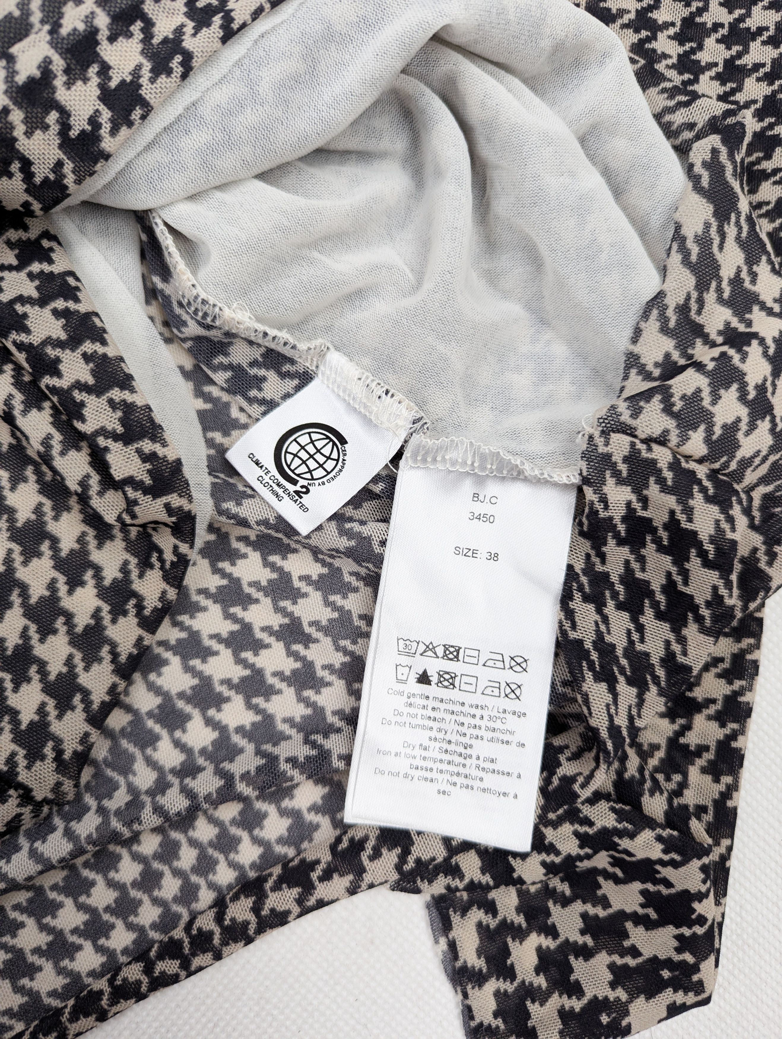 Ganni GANNI houndstooth sheer top turtleneck M Size M / US 6-8 / IT 42-44 - 4 Thumbnail