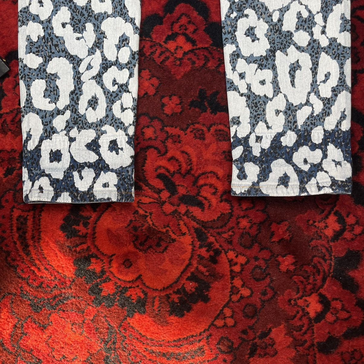 Roberto Cavalli Roberto Cavalli Jeans Designer Y2K Floral Leopard Print Size 24" / US 00 / IT 34 - 7 Thumbnail