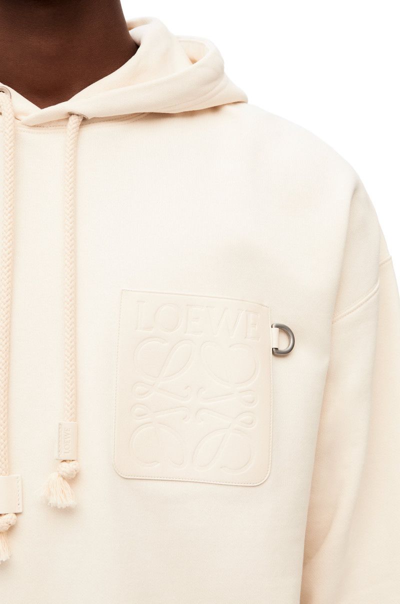 Loewe o1in1g0426 Anagram Patch Relaxed fit Hoodie in White Ash Size US S / EU 44-46 / 1 - 5 Thumbnail