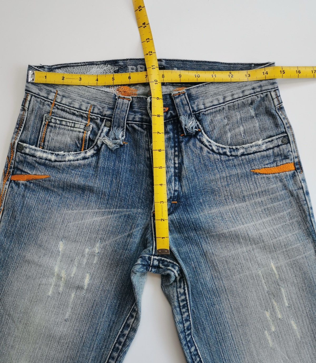Beauty Beast BB London Embroidered Distressed Jeans Size US 29 - 11 Thumbnail