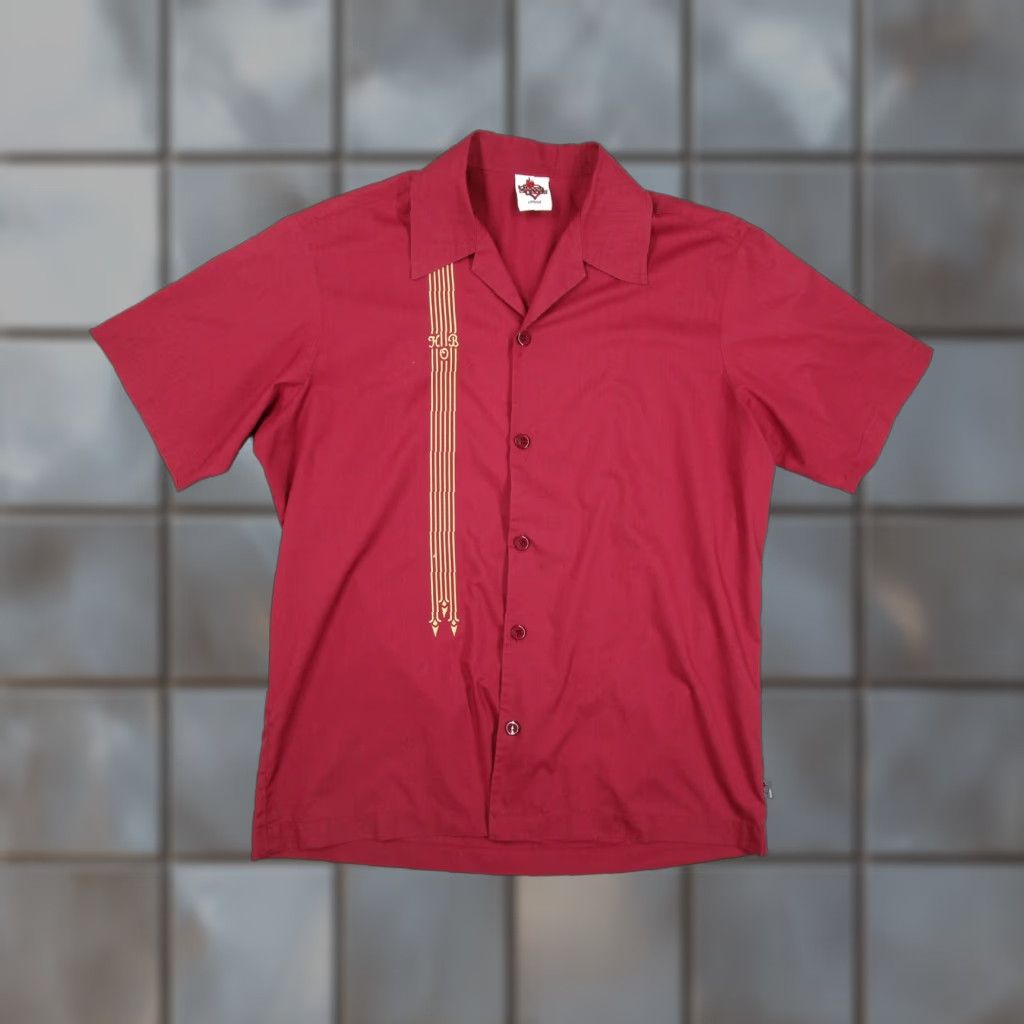 Vintage VINTAGE House Of Blues Shirt Mens Large Red Embroidered Bowling Button Up Music Y2K Size US L / EU 52-54 / 3 - 1 Thumbnail