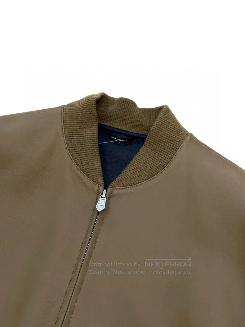Hermes Hermes Men's Camel Color Bomber Collar Zipper Leather Jack Size US M / EU 48-50 / 2 - 4 Thumbnail