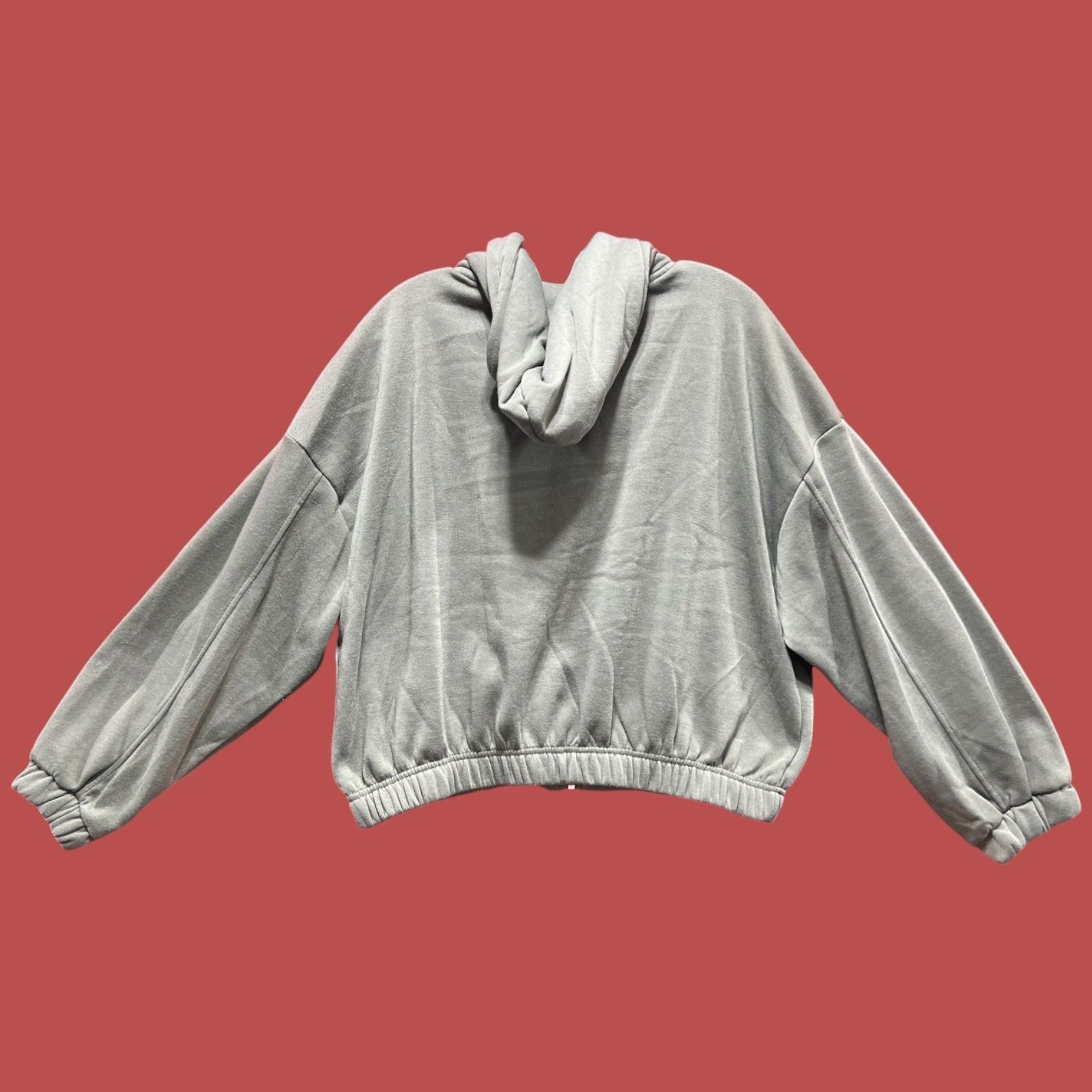 Other Love Mood - Women's Long Sleeve Hooded Sweatshirt - Olive Gr Size L / US 10 / IT 46 - 2 Thumbnail