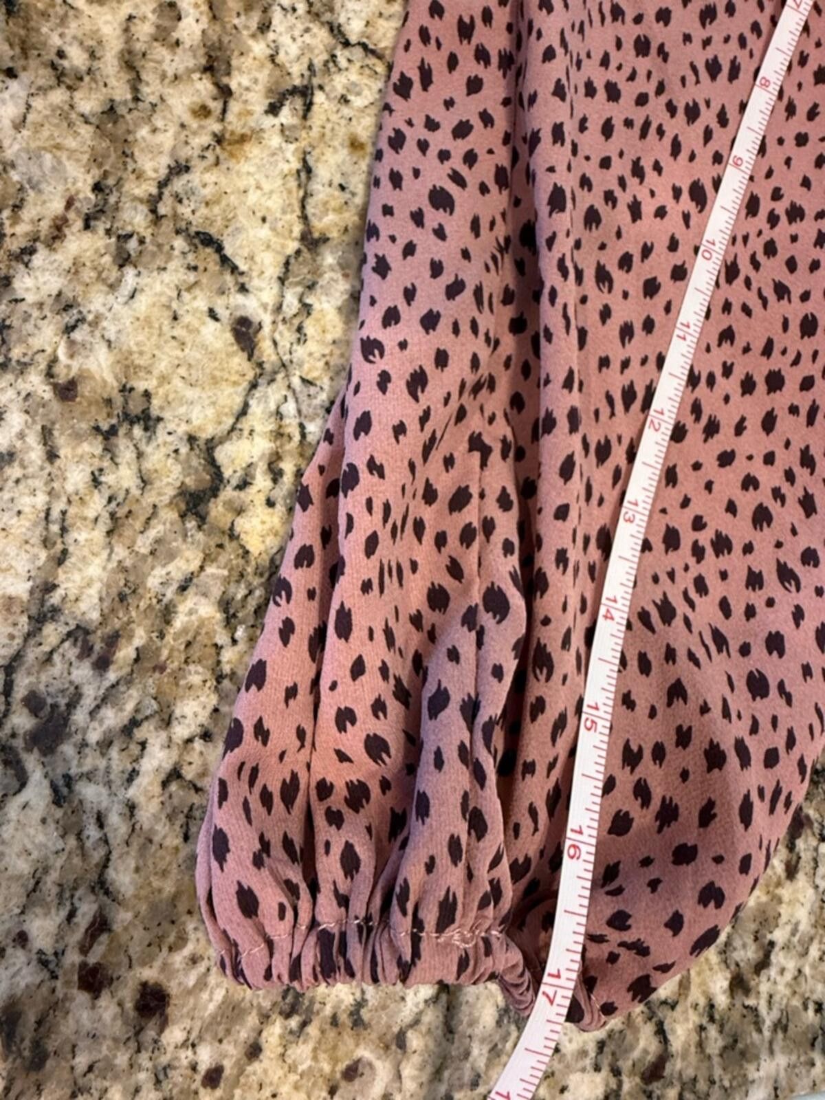 Other Glam peplum top rusty pink & black leopard print SZ SM Size S / US 4 / IT 40 - 10 Thumbnail