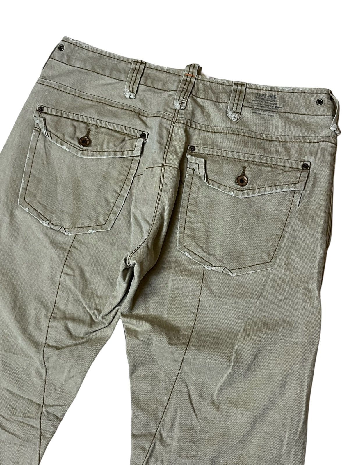 Edwin SICK🔥EDWIN TYPE 505 KHAKI FLARE TACTICAL PANT Size US 34 / EU 50 - 6 Thumbnail