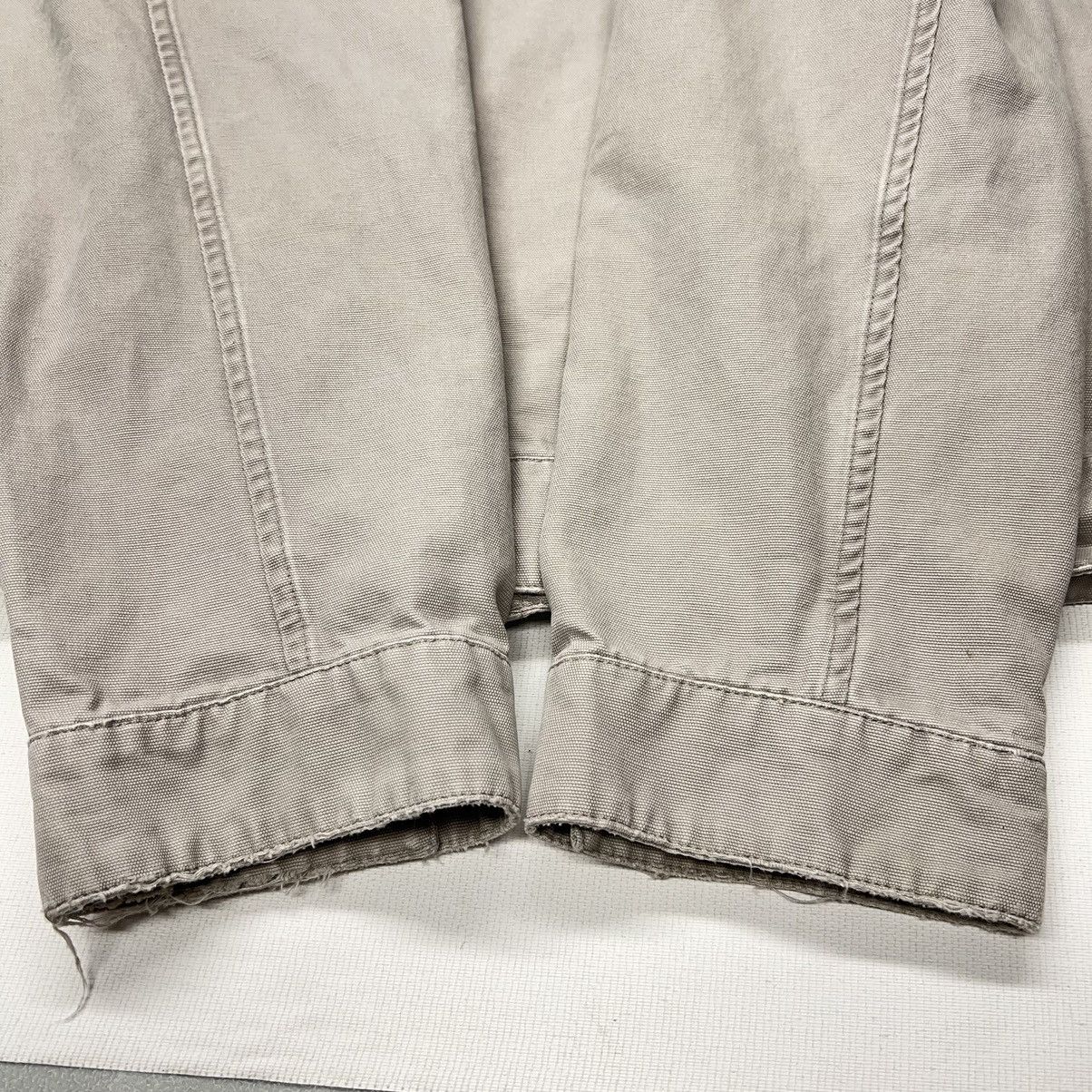 VTG LL Bean Jacket Beige Bomber Chore Canvas Full Zip