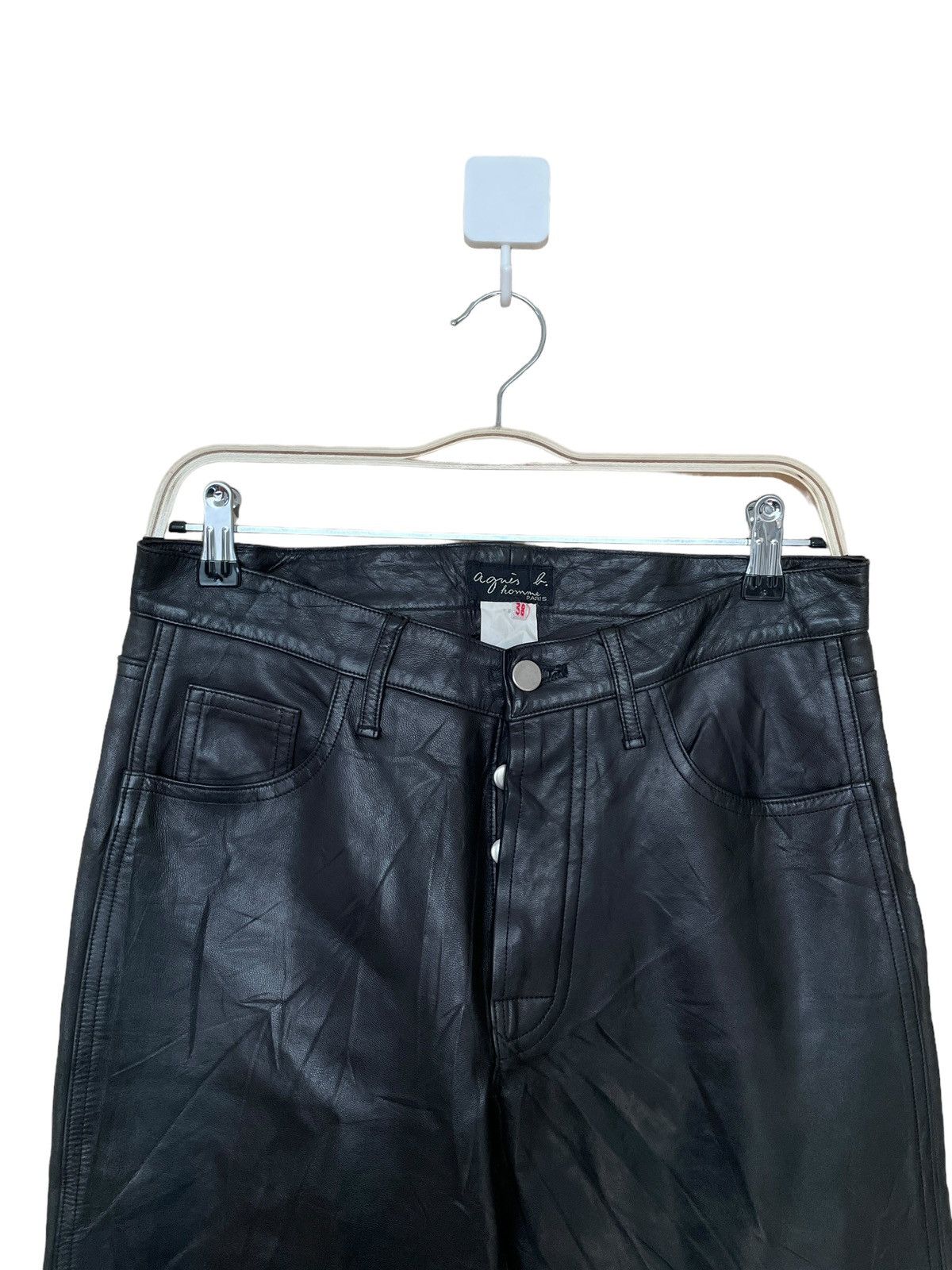 Vintage × agnes b. Vintage Brand Agnes B Leather Pants 1990s Size US 38 / EU 54 - 7 Thumbnail
