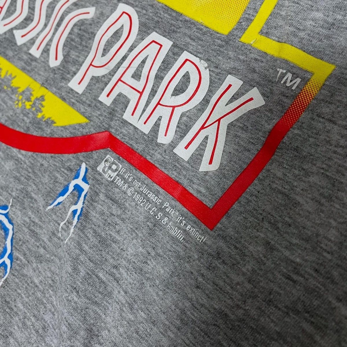 Vintage Jurassic Park 1992 Thunder Lightning Vintage Tee Size US S / EU 44-46 / 1 - 5 Thumbnail