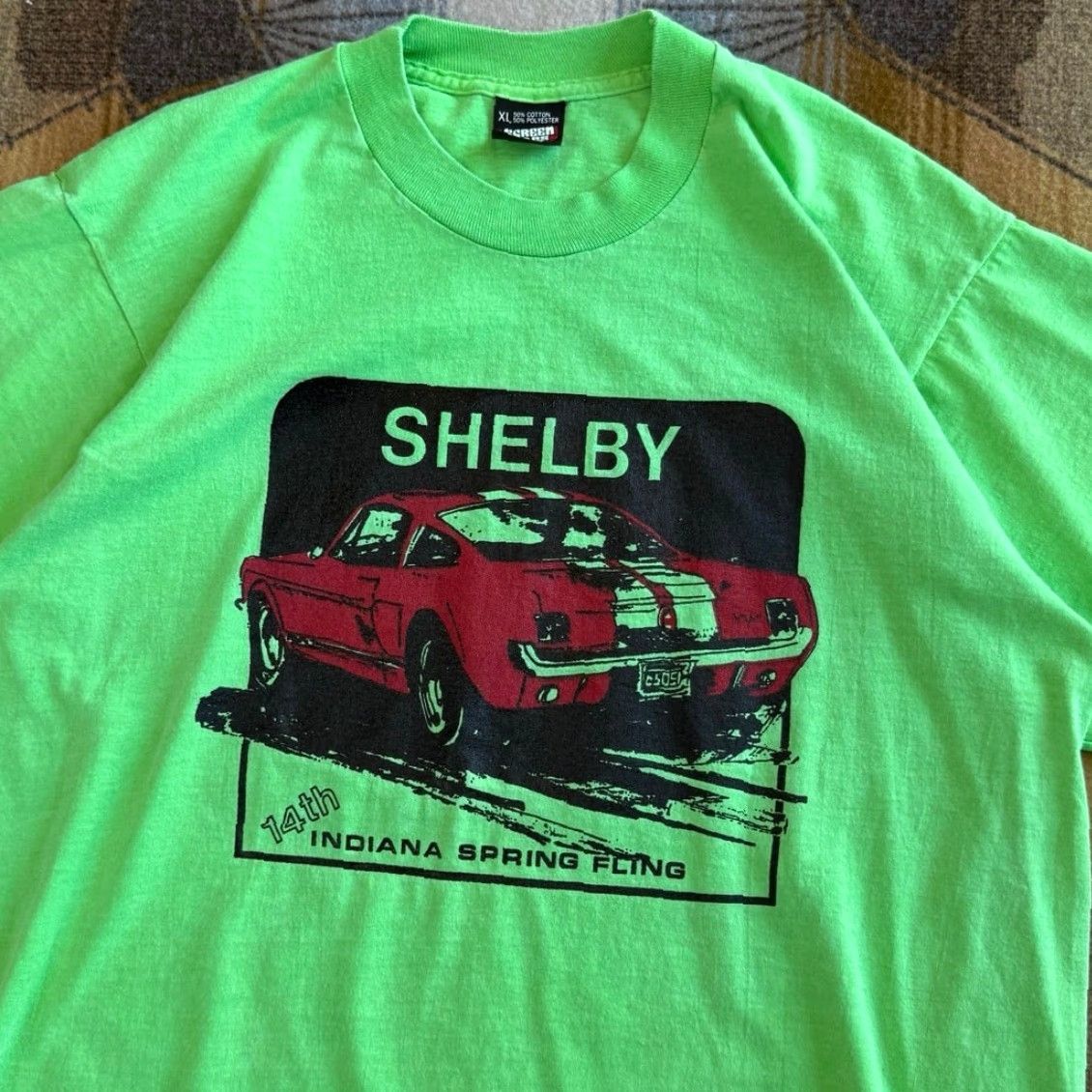 Vintage VINTAGE 90s Shelby Muscle Car Hot Rod T-Shirt Size L USA Made Screen Stars Men Green Short Sleeve 90s Cars Shirt Size US L / EU 52-54 / 3 - 2 Thumbnail