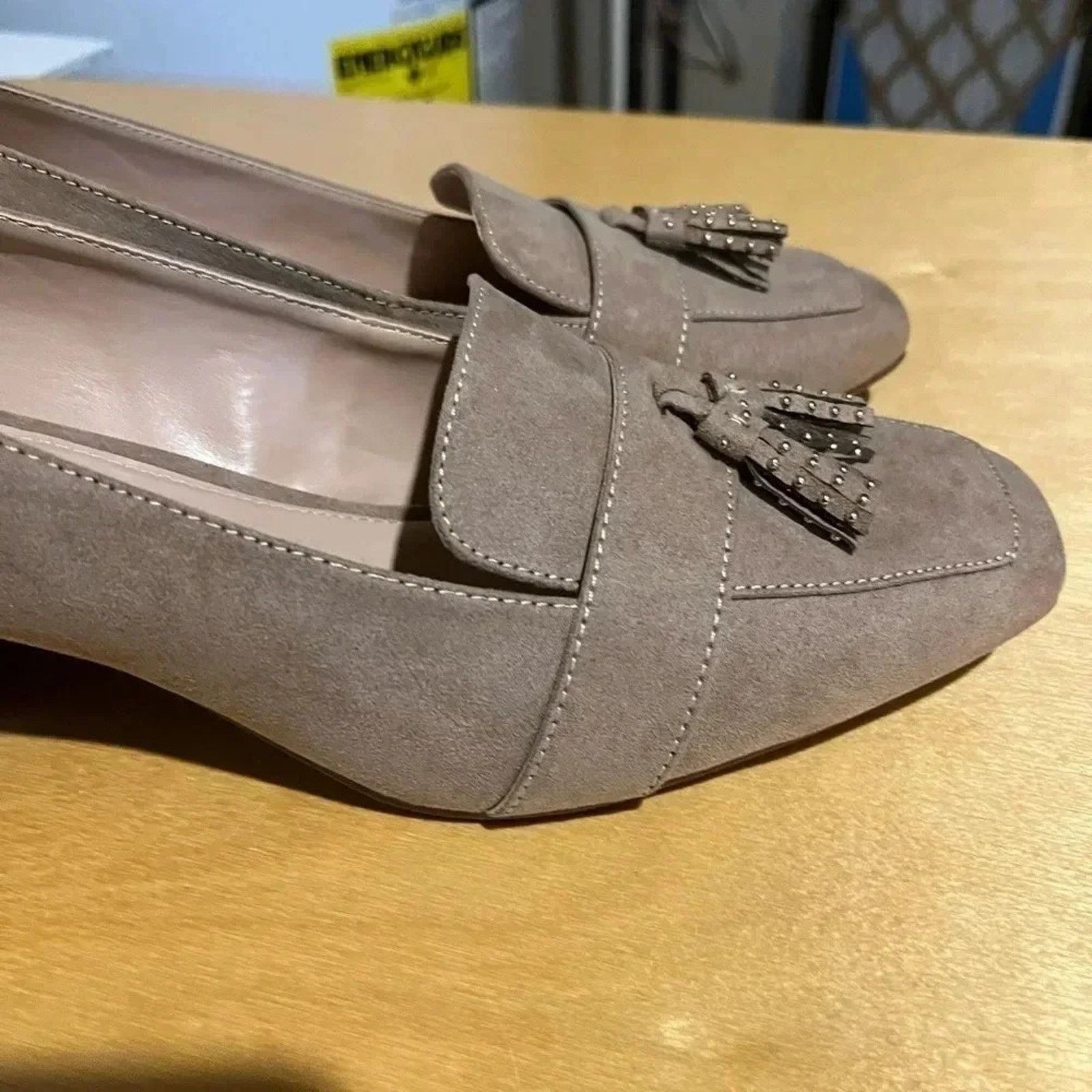 Other Kelly & Katie Beeka Tan Mules Loafers 9.5 Shoes Block Heel Size US 9.5 / IT 39.5 - 3 Thumbnail