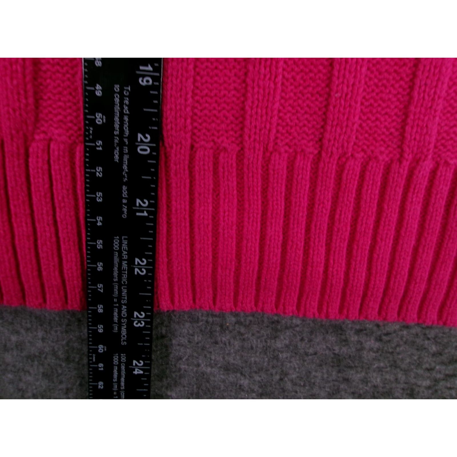 Vintage HANNAH Pink Cable Knit Sweater Women Medium Turtleneck Cozy Preppy Y2K Size M / US 6-8 / IT 42-44 - 5 Thumbnail
