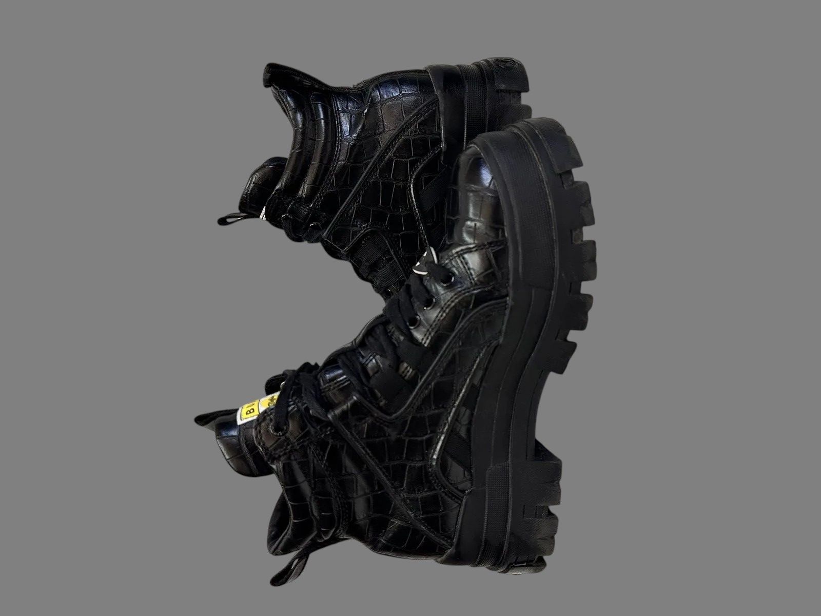 New Rock Gothic Platform Leather Boots Vintage Buffalo AS98 Look Size US 9 / IT 39 - 7 Thumbnail