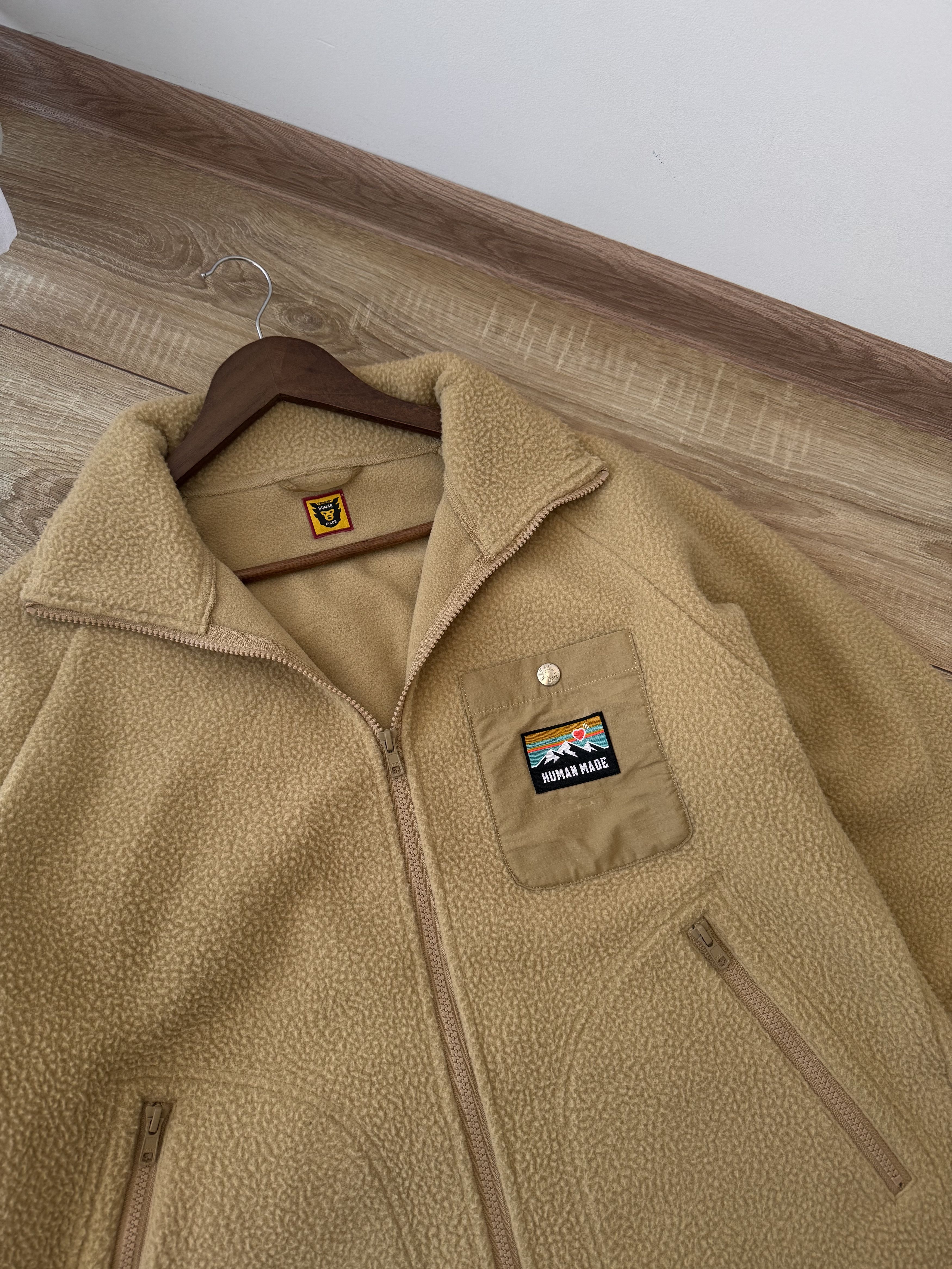 Human Made Human Made Japanese Beige Fleece Jacket Size US S / EU 44-46 / 1 - 4 Thumbnail