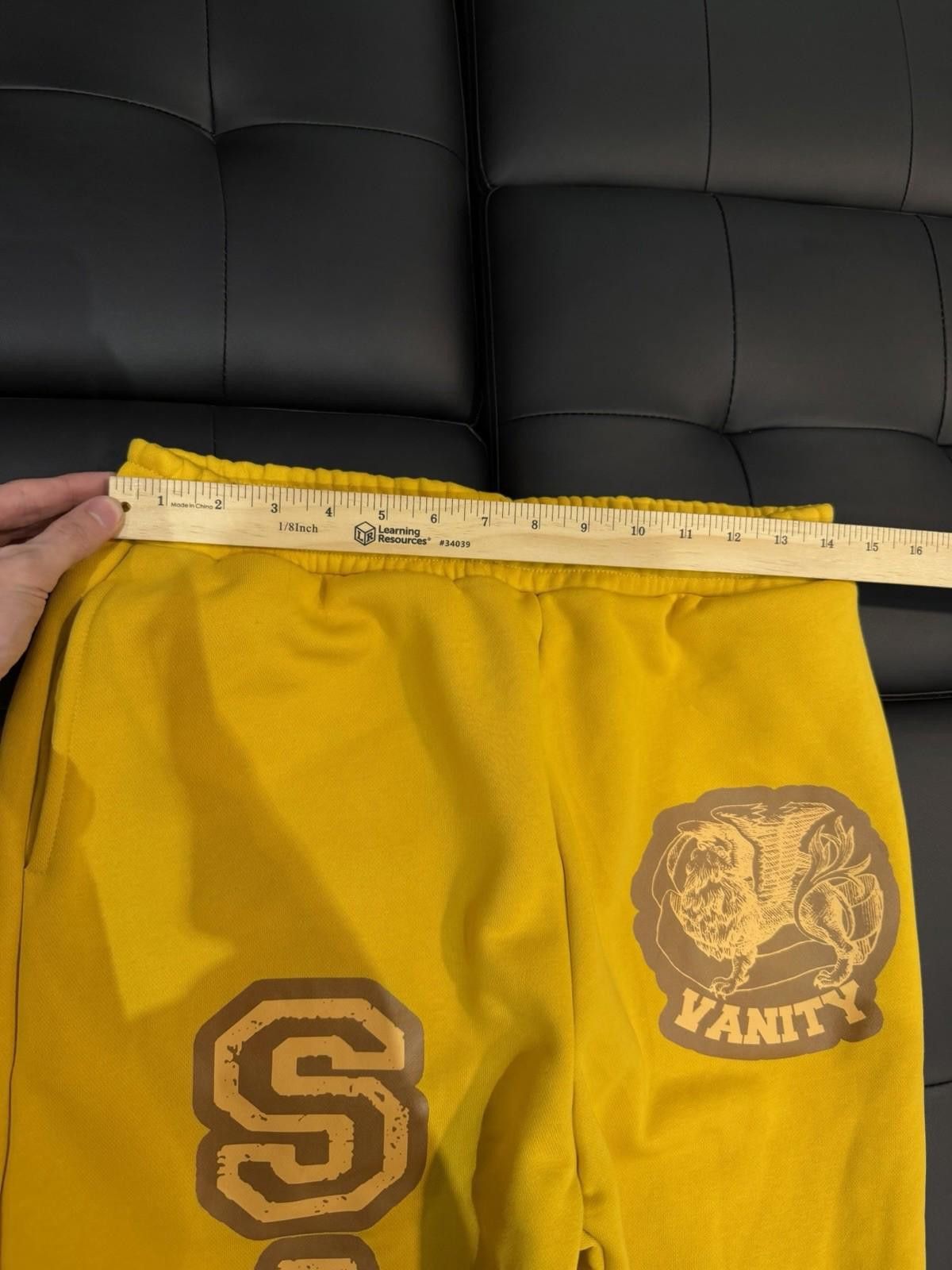 Saint Vanity Size M - Saint Vanity Varsity Sweatpants Yellow NEW 2025 Size US 32 / EU 48 - 8 Thumbnail