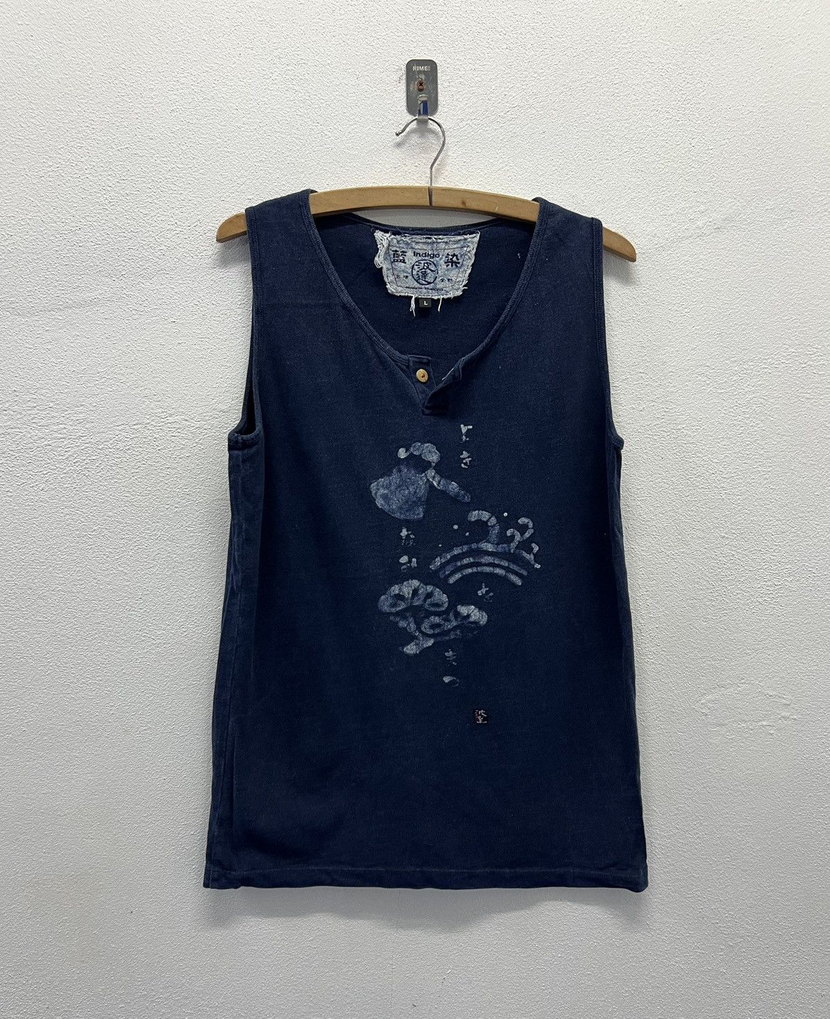 Indigo × Vintage VINTAGE INDIGO SLEEVELESS SHIRT Size US L / EU 52-54 / 3 - 1 Thumbnail
