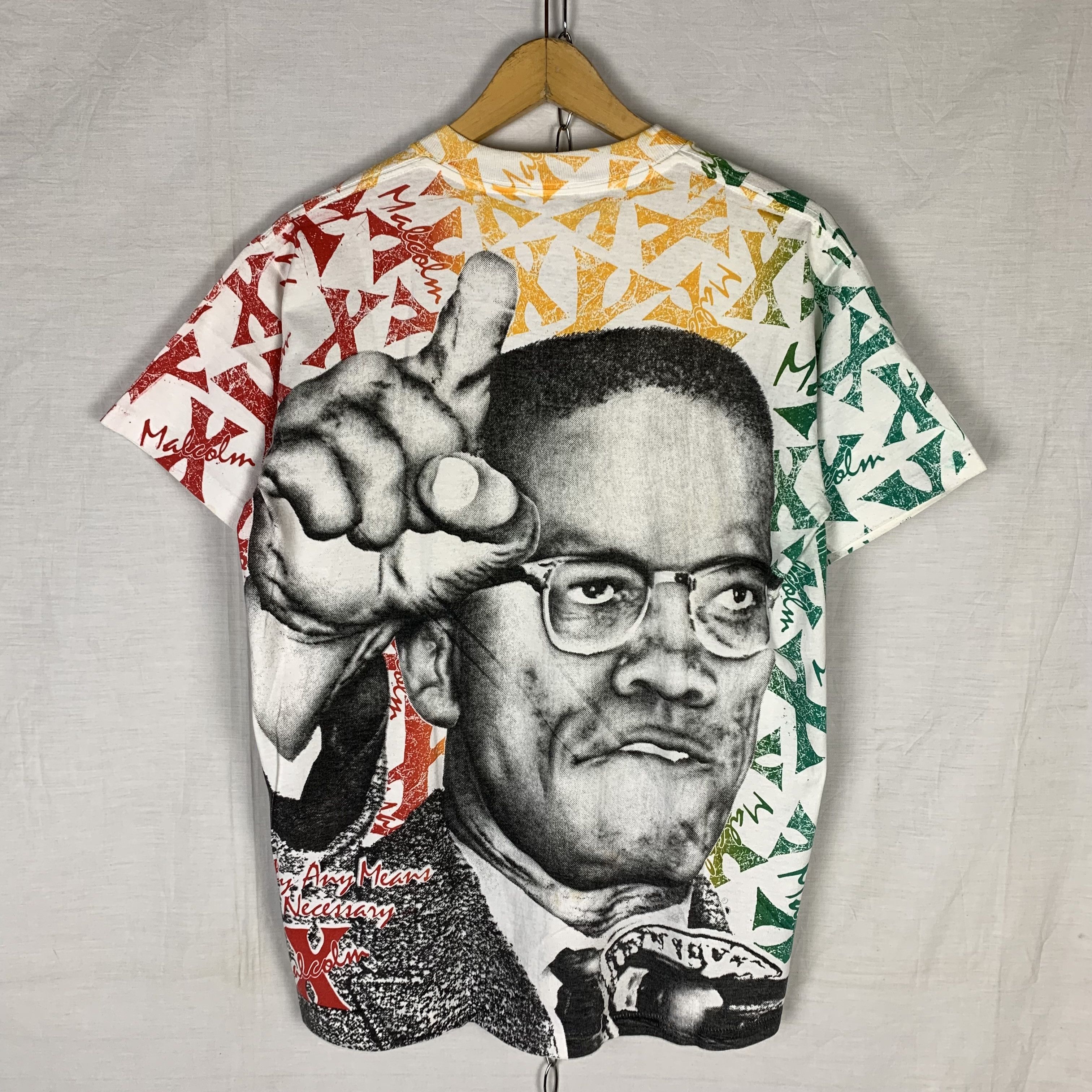 Rap Tees Vintage Malcolm X All Over Print Tee Size US L / EU 52-54 / 3 - 2 Thumbnail