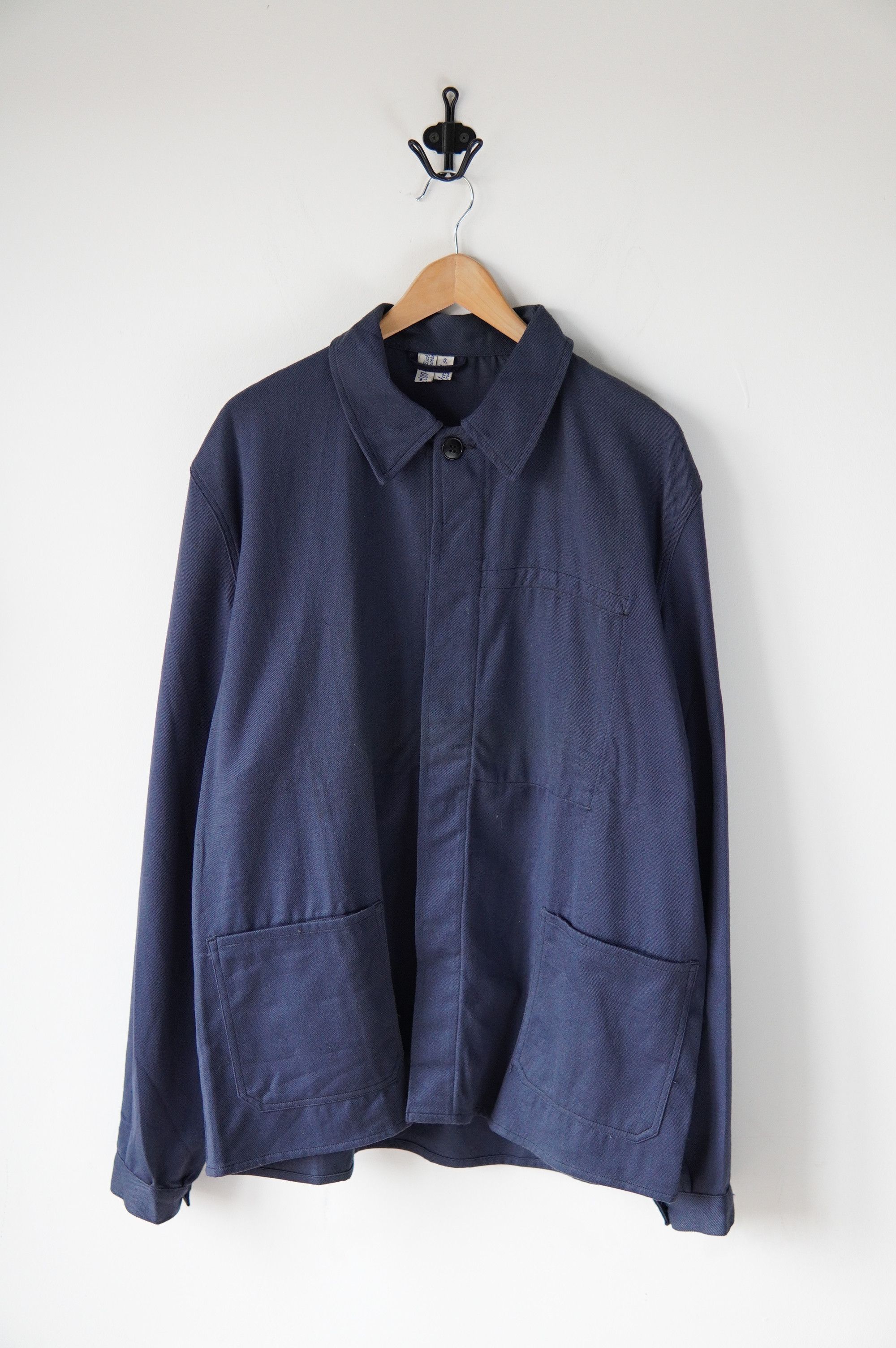 Le Laboureur Rare Deadstock 80s Fortschritt Germany French Chore Jacket Size US L / EU 52-54 / 3 - 1 Thumbnail