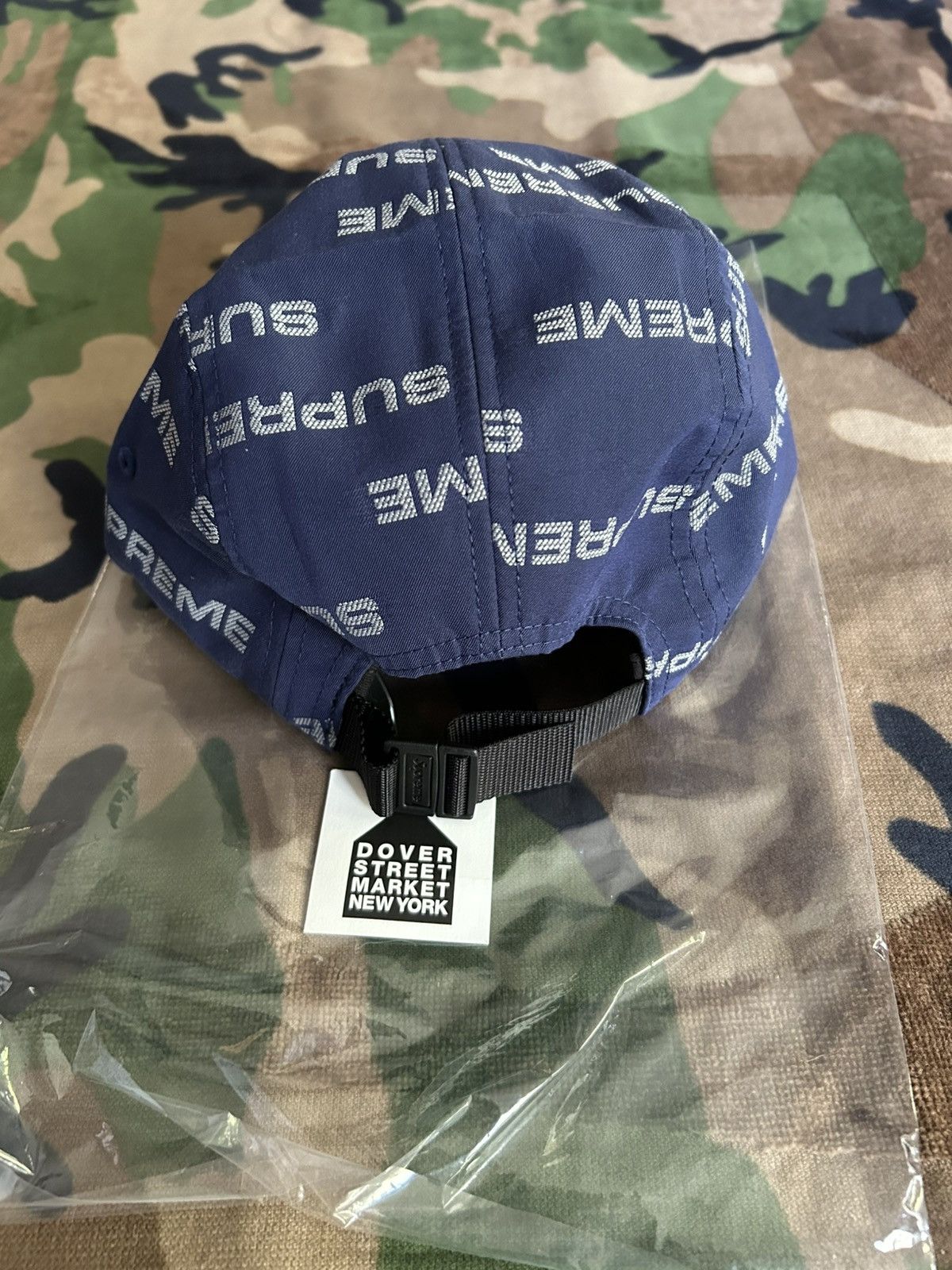 Supreme Supreme Reflective Jacquard Camp Cap Navy FW24 Size ONE SIZE - 7 Thumbnail