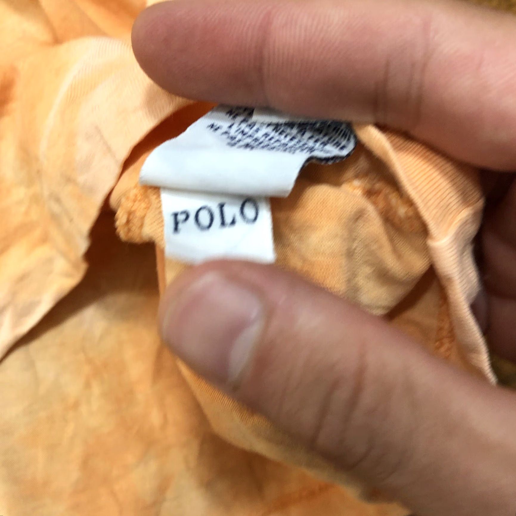 Polo Ralph Lauren VINTAGE Polo Ralph Lauren T-Shirt Shirt L Mens Orange Tie Dye V-Neck Acid Wash Single Stitch Short Sleeve Size US L / EU 52-54 / 3 - 5 Thumbnail