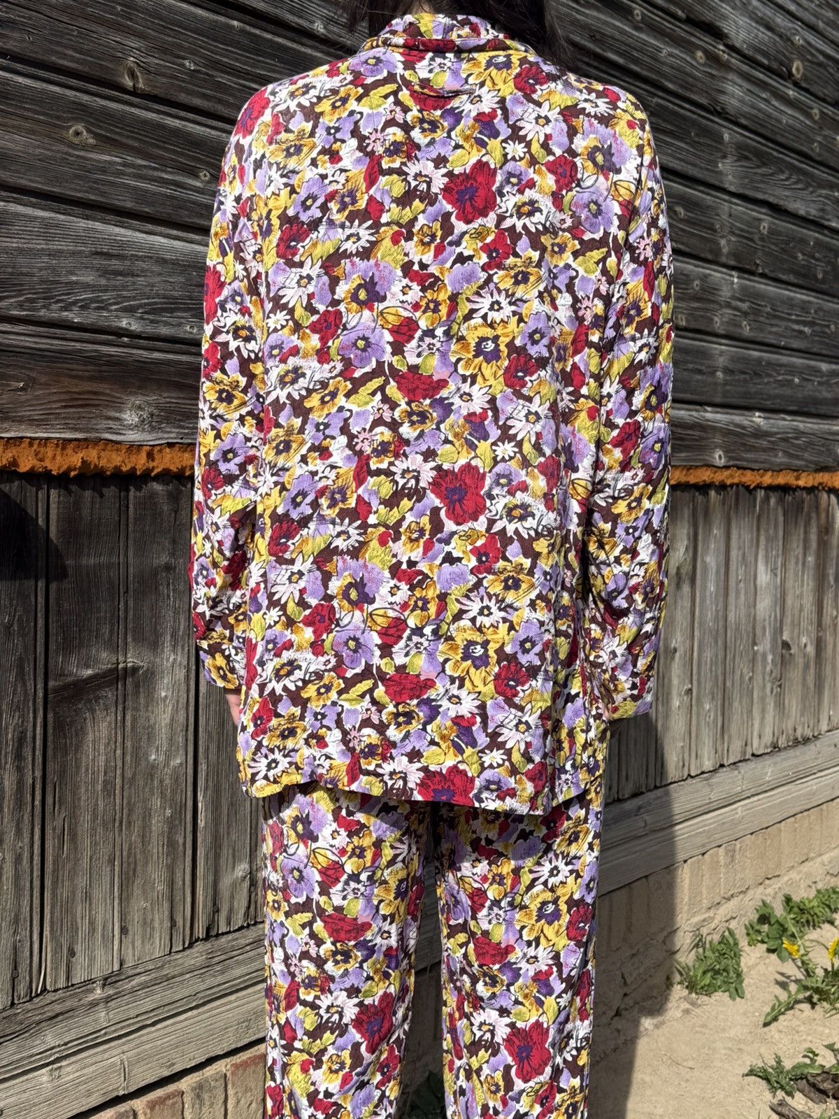 Jean Paul Gaultier Jean Paul Gaultier Multicolor Floral Flower Pyjama Set Size US M / EU 48-50 / 2 - 2 Thumbnail