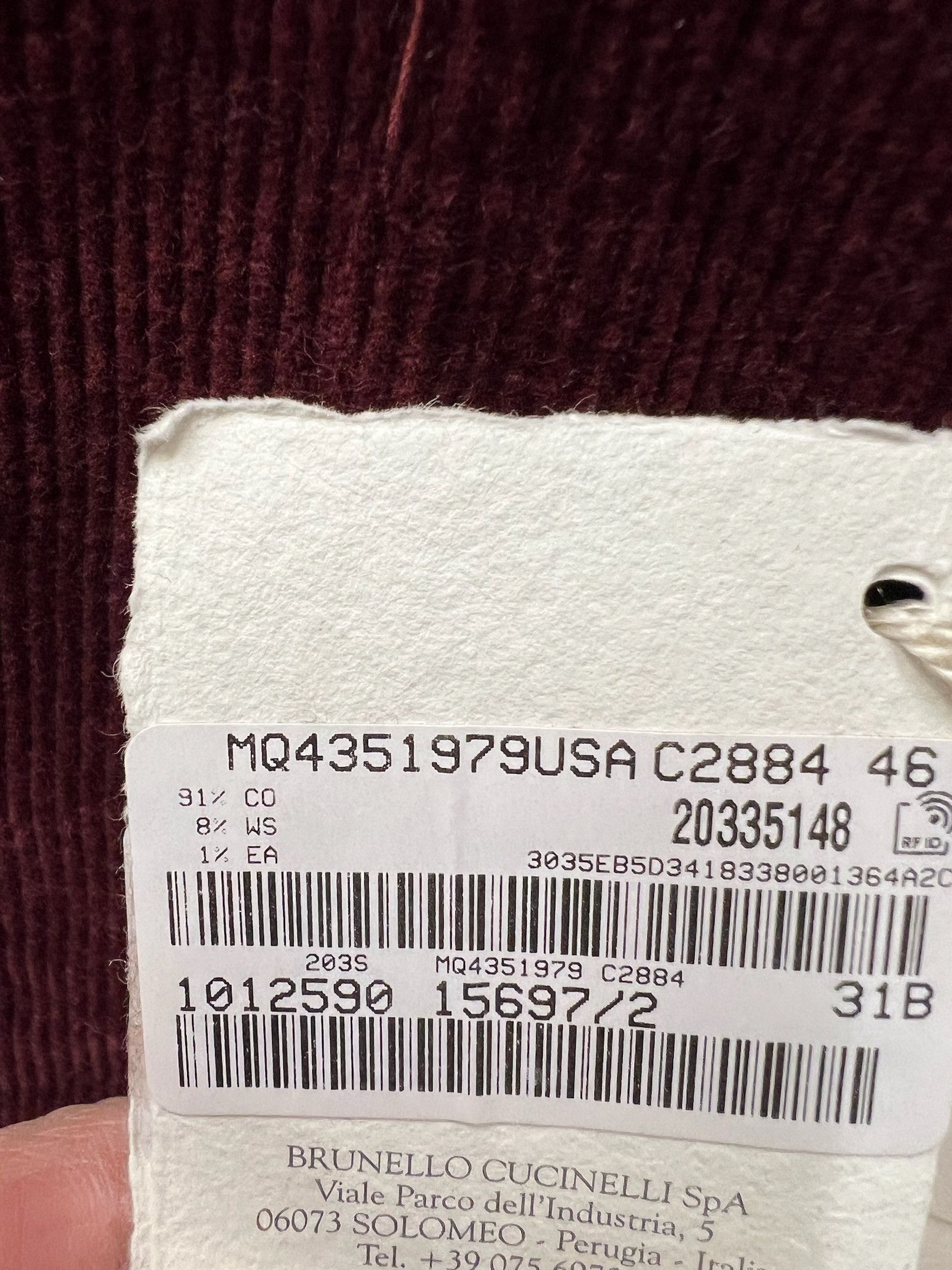 Brunello Cucinelli o1w1db10125 Padded Jacket in Burgundy Size US S / EU 44-46 / 1 - 6 Thumbnail