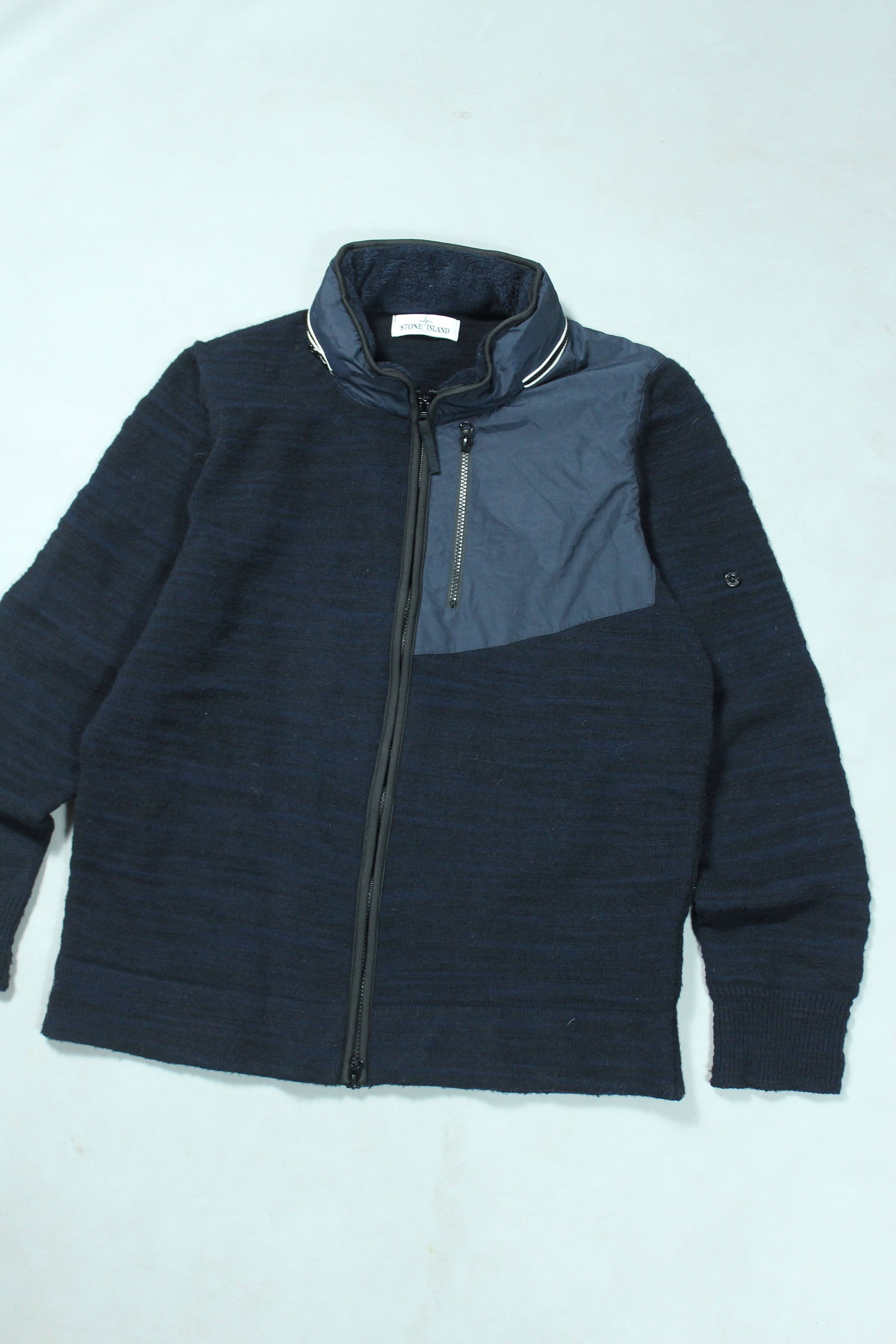 Stone Island ⛰️ STONE ISLAND KNIT ZIP HOODED WOOL JACKET NYLON METAL XL Size US XL / EU 56 / 4 - 3 Thumbnail